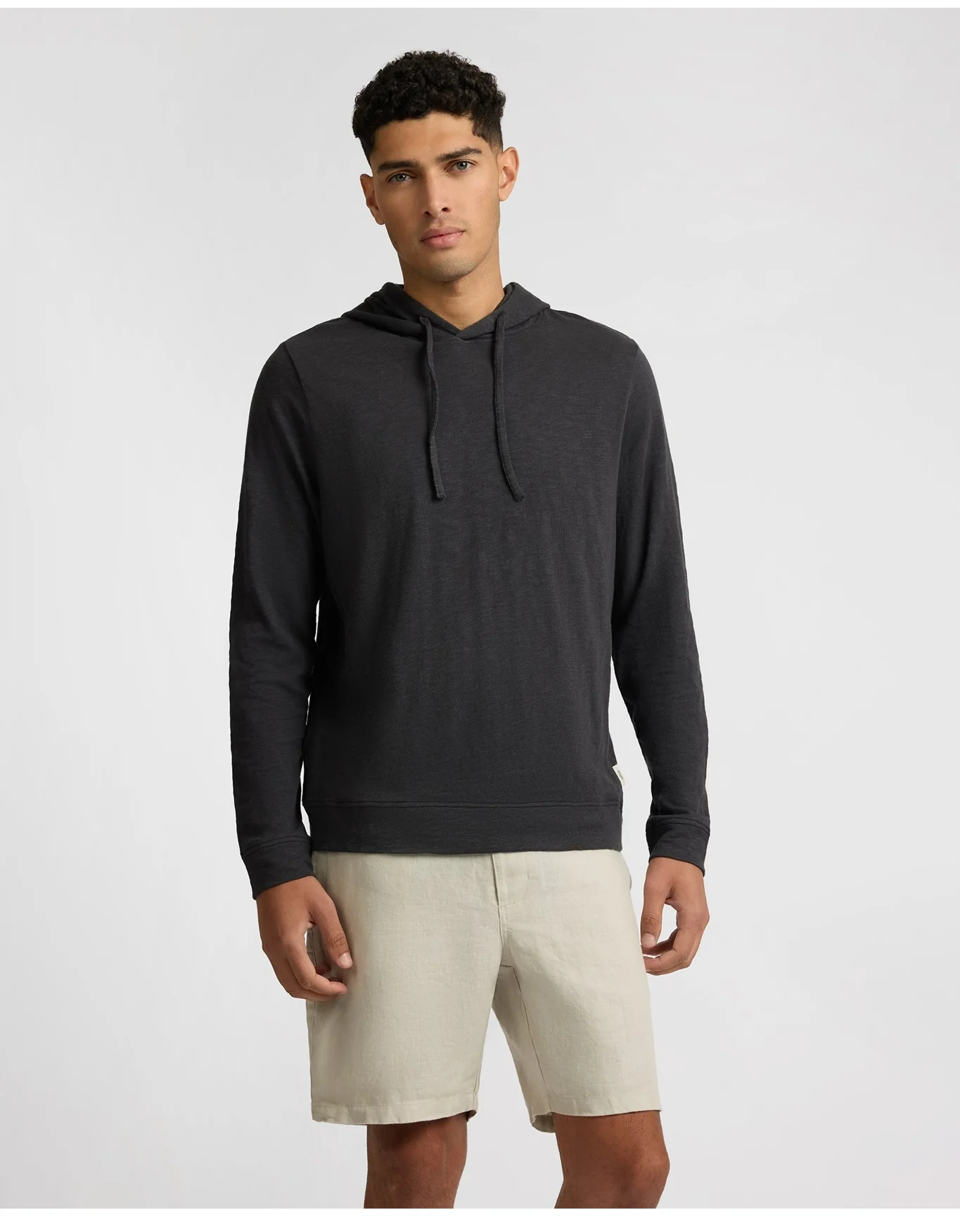 Men | Heavyweight Slub Hoodie | Noir - Image 2