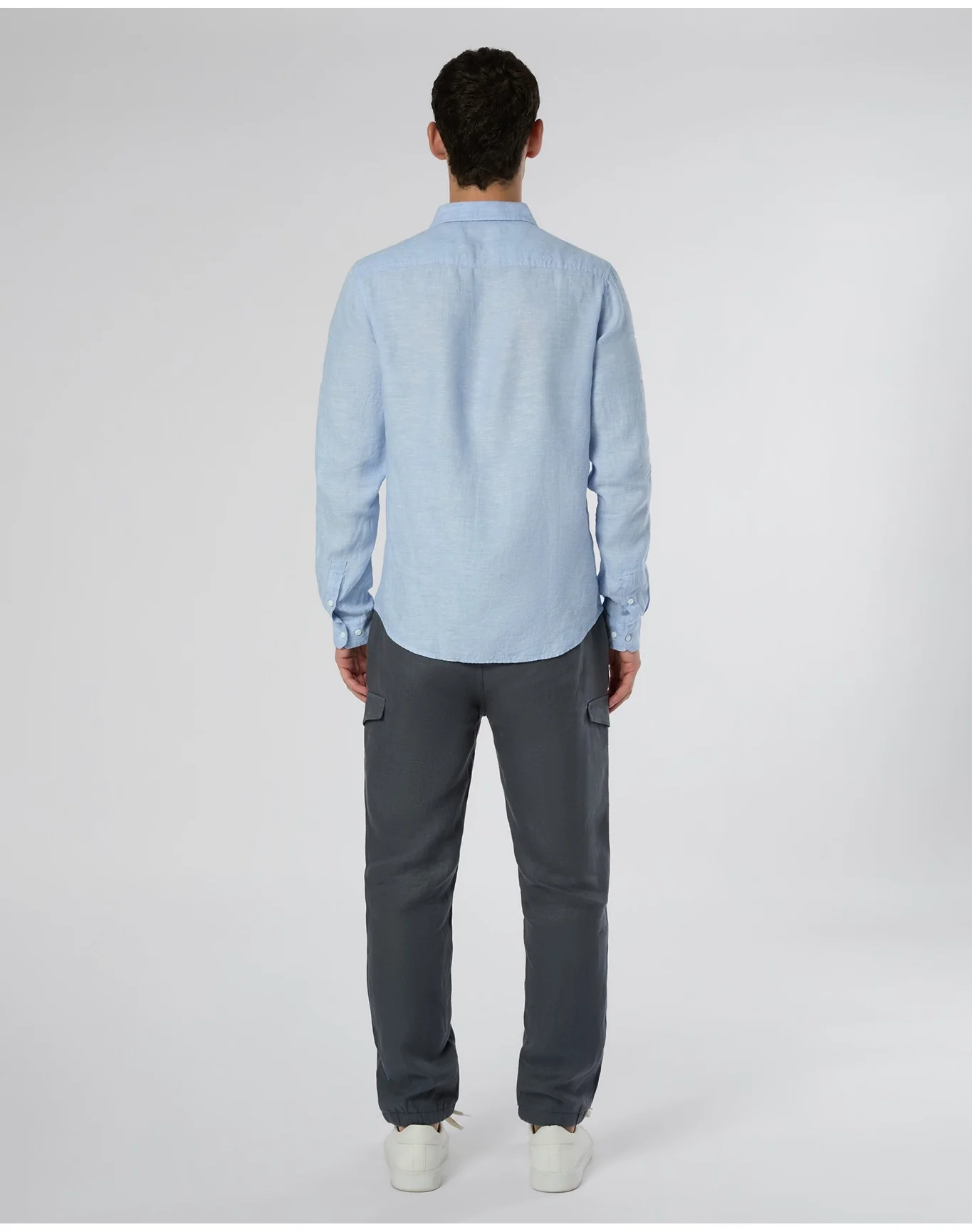 Men | Linen Cargo Jogger | Gunmetal - Image 6