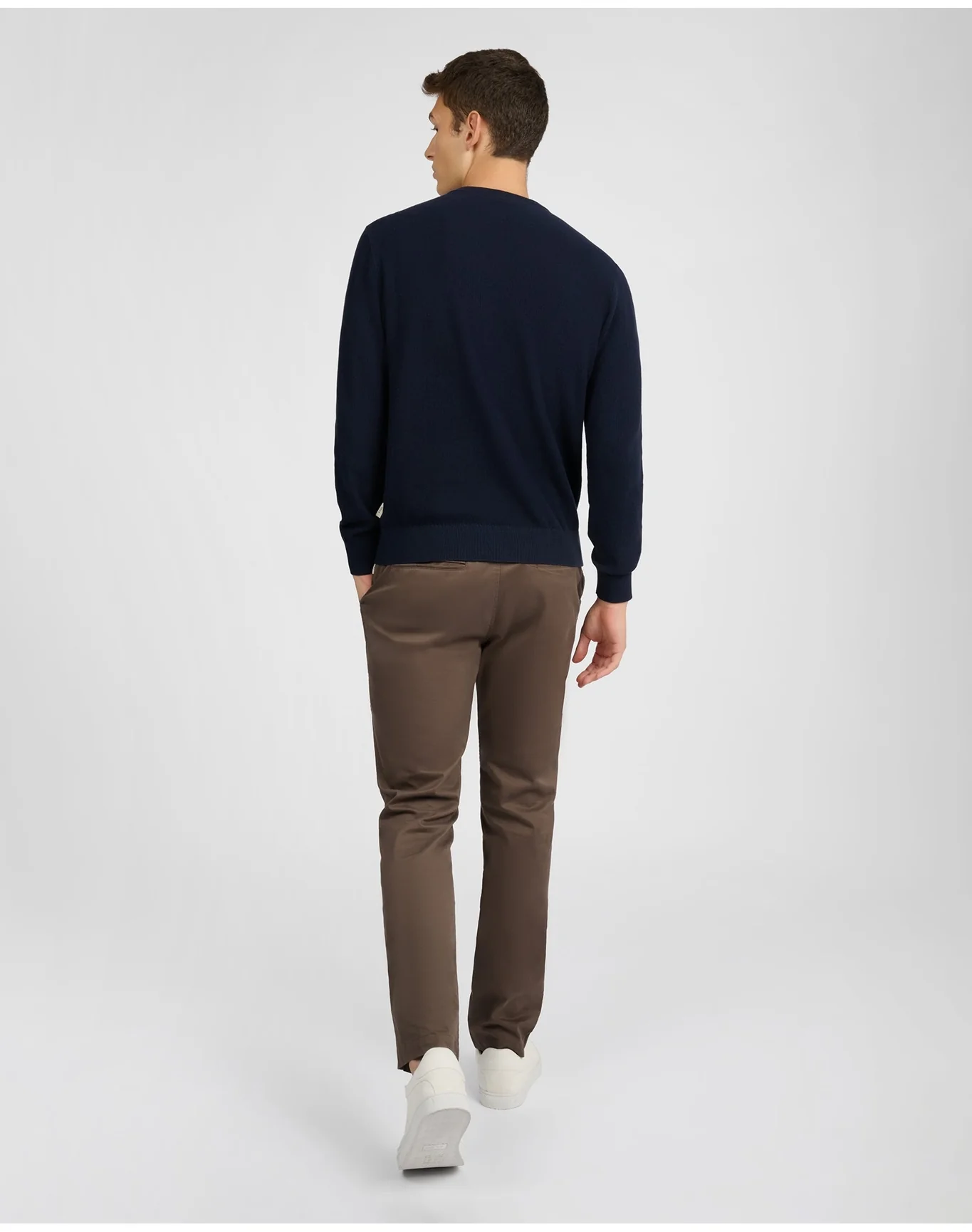Men | Pique Crewneck Sweater | Midnight - Image 4