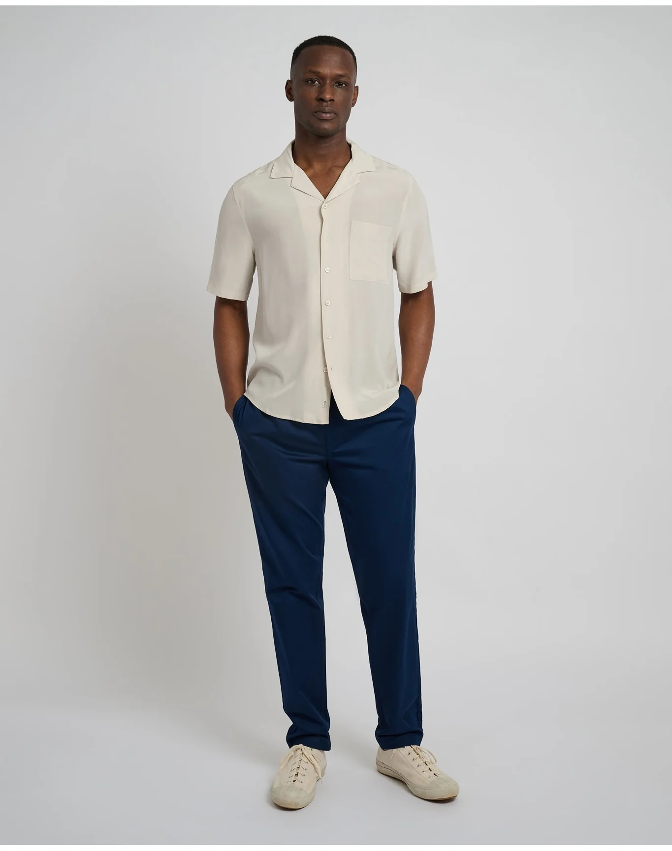 Men | Silk Vacation Shirt | Stone VTAG V2 - Image 4