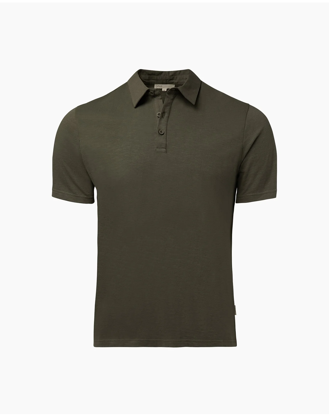 Men | Slub Short Sleeve Polo | Agave