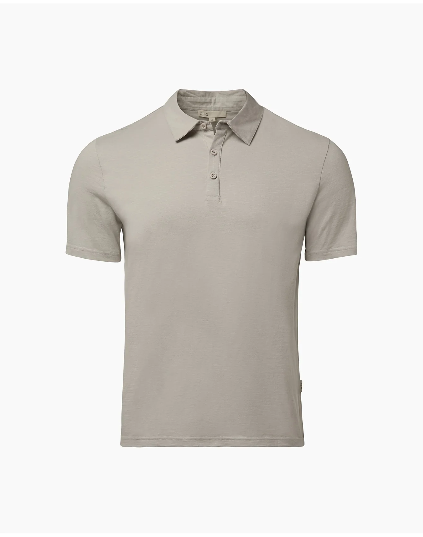 Men | Slub Short Sleeve Polo | Light Gray