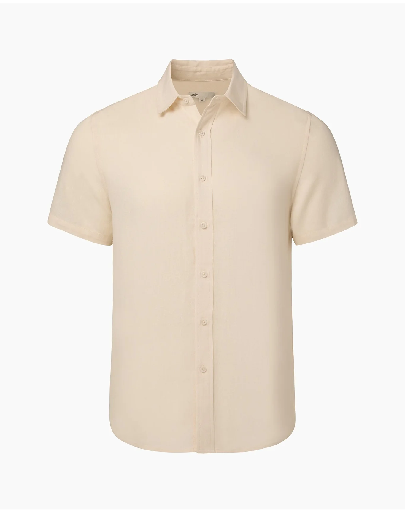 Men | Standard Short Sleeve Linen Shirt | Pale Lilac