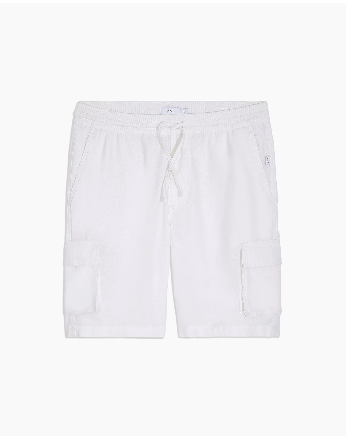 Men | Stretch Linen Pull On Cargo Short | Navy - Image 12