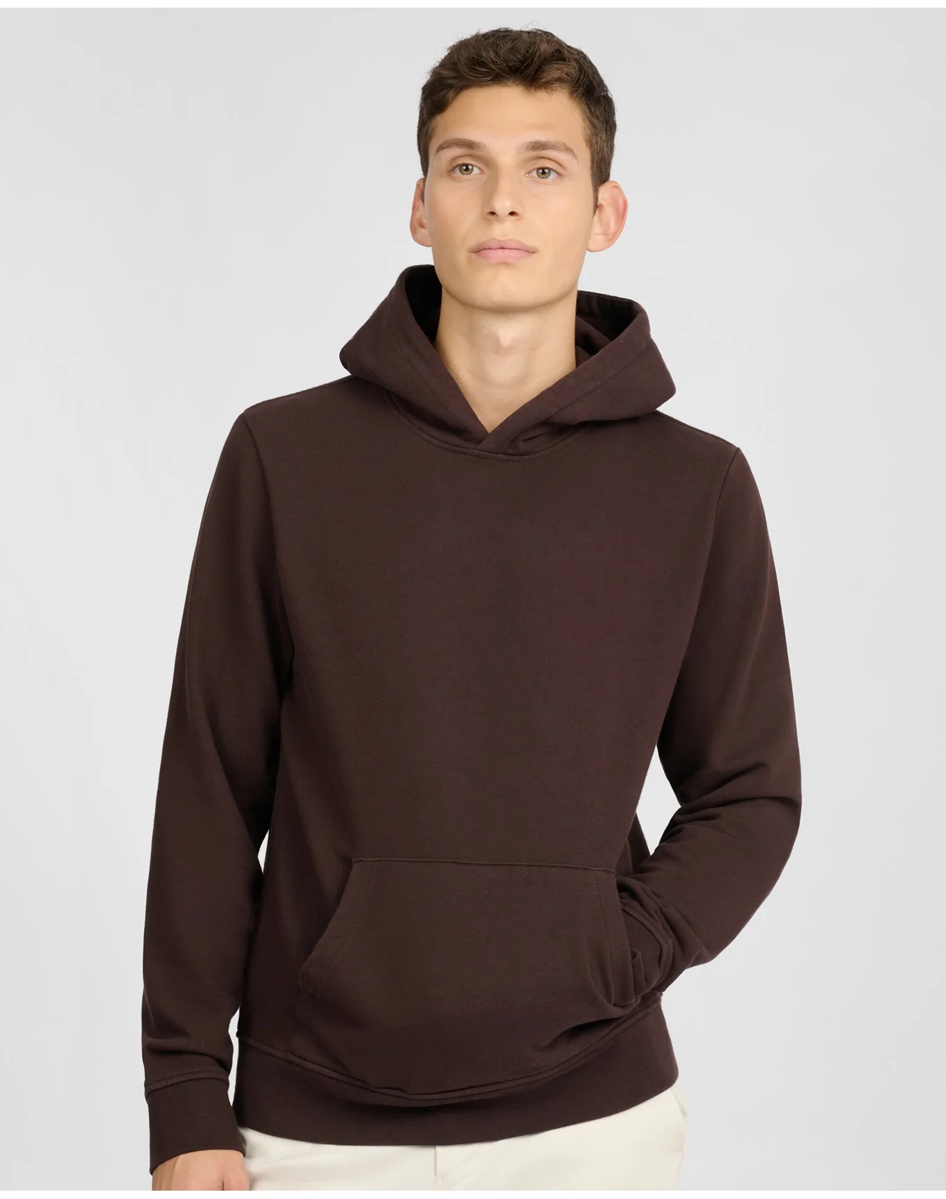 Men | Stretch Terry Pullover Hoodie | Dark Java - Image 2