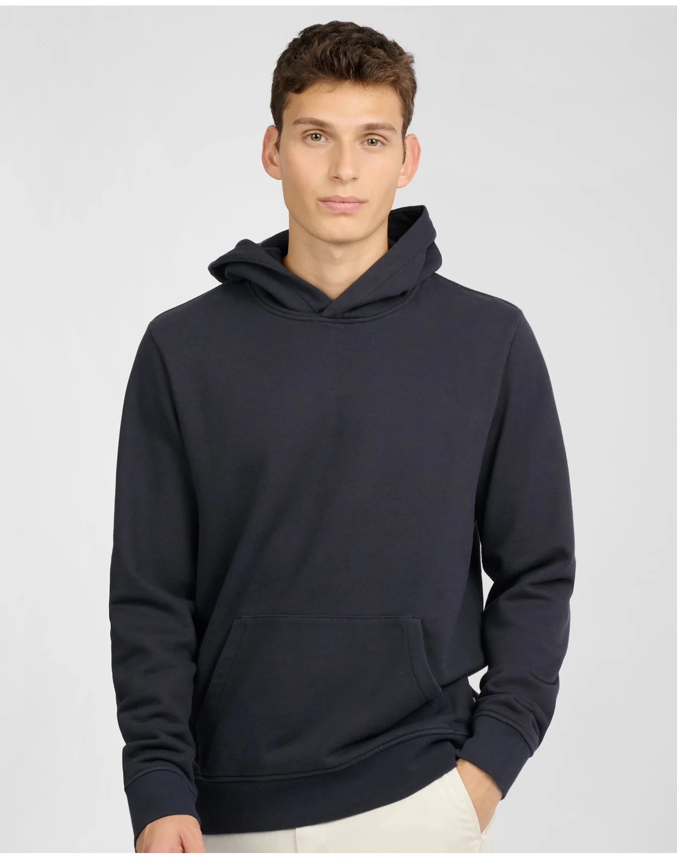 Men | Stretch Terry Pullover Hoodie | Midnight - Image 2