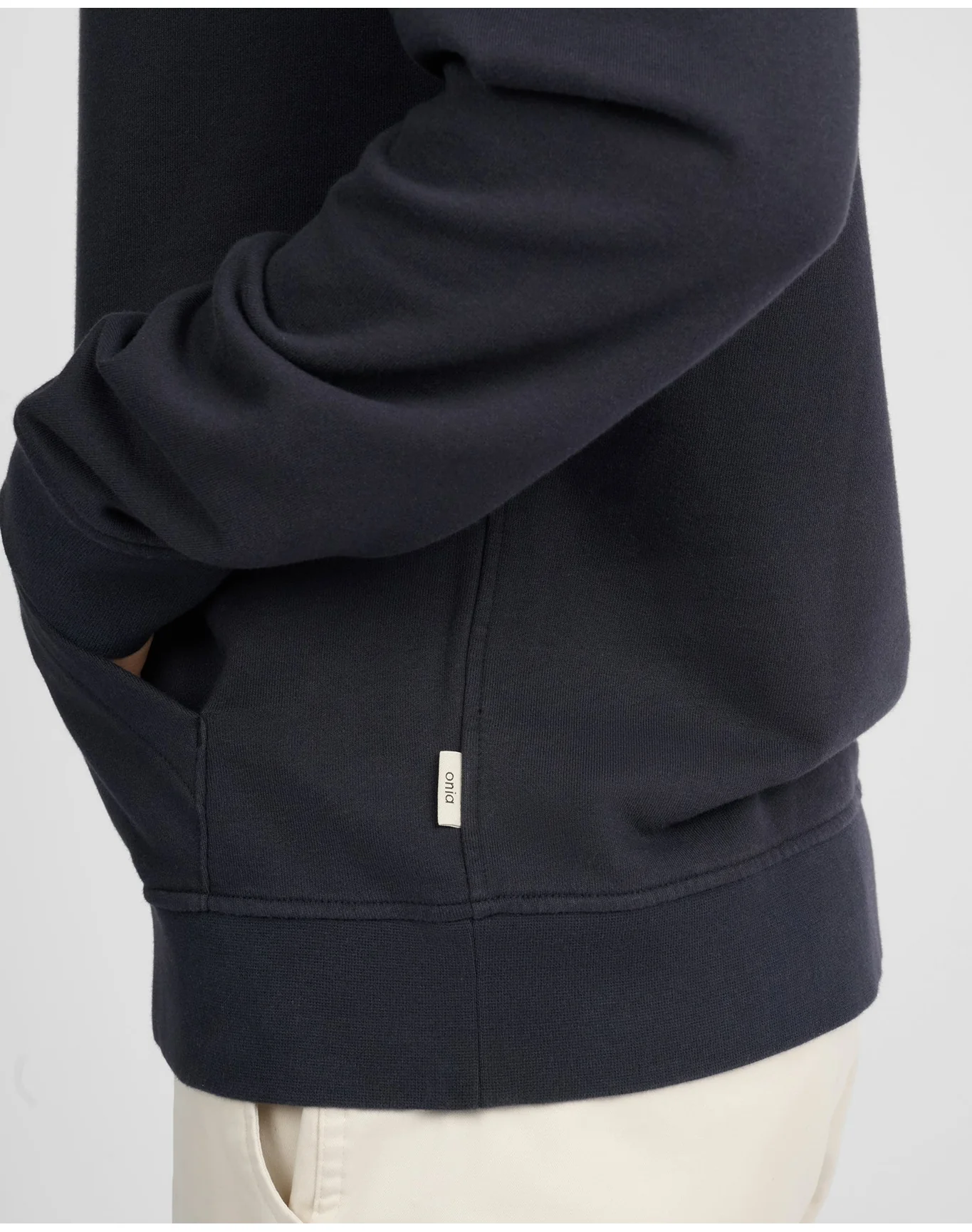 Men | Stretch Terry Pullover Hoodie | Midnight - Image 3