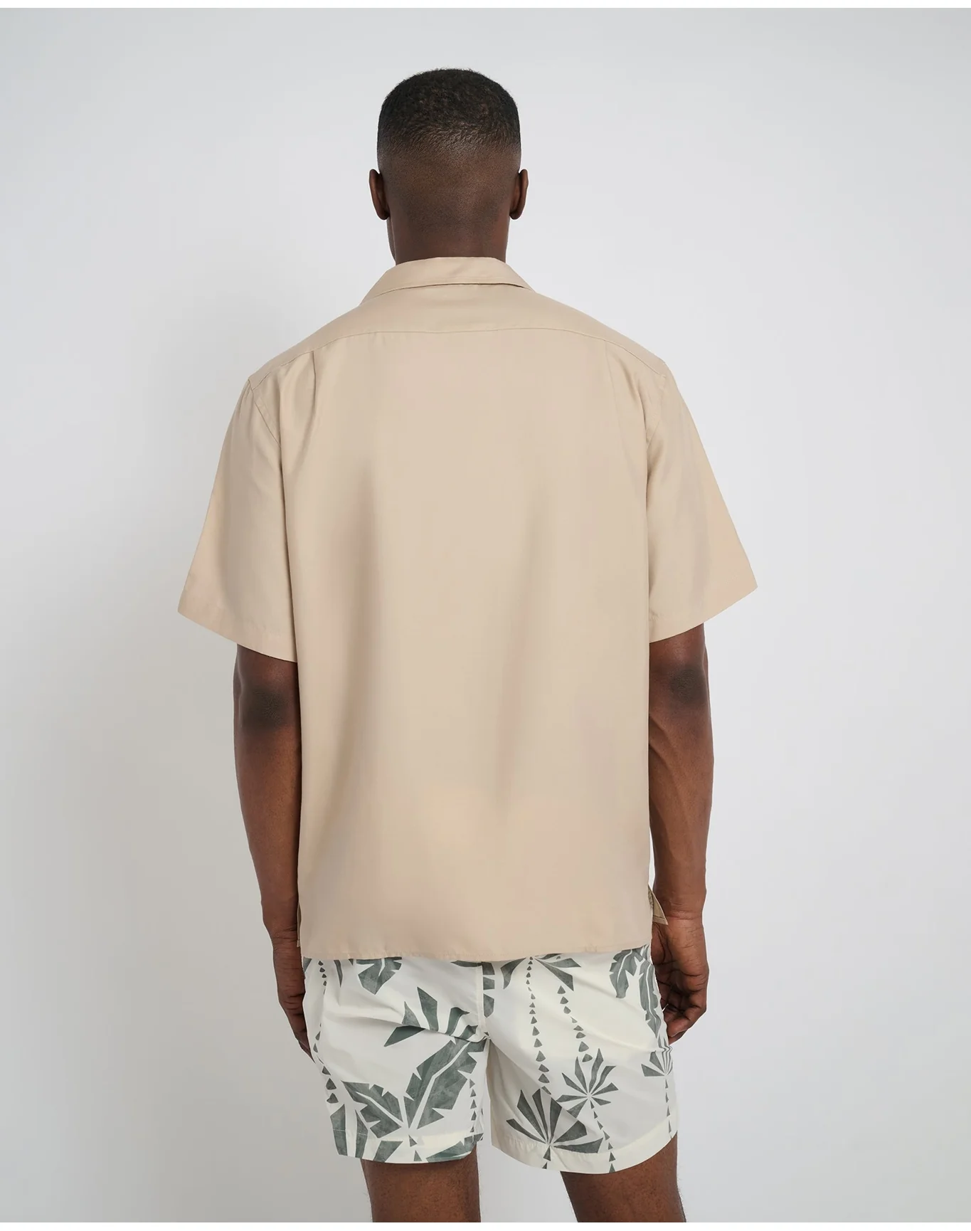 Men | Tencel Vacation Shirt | Tan - Image 5