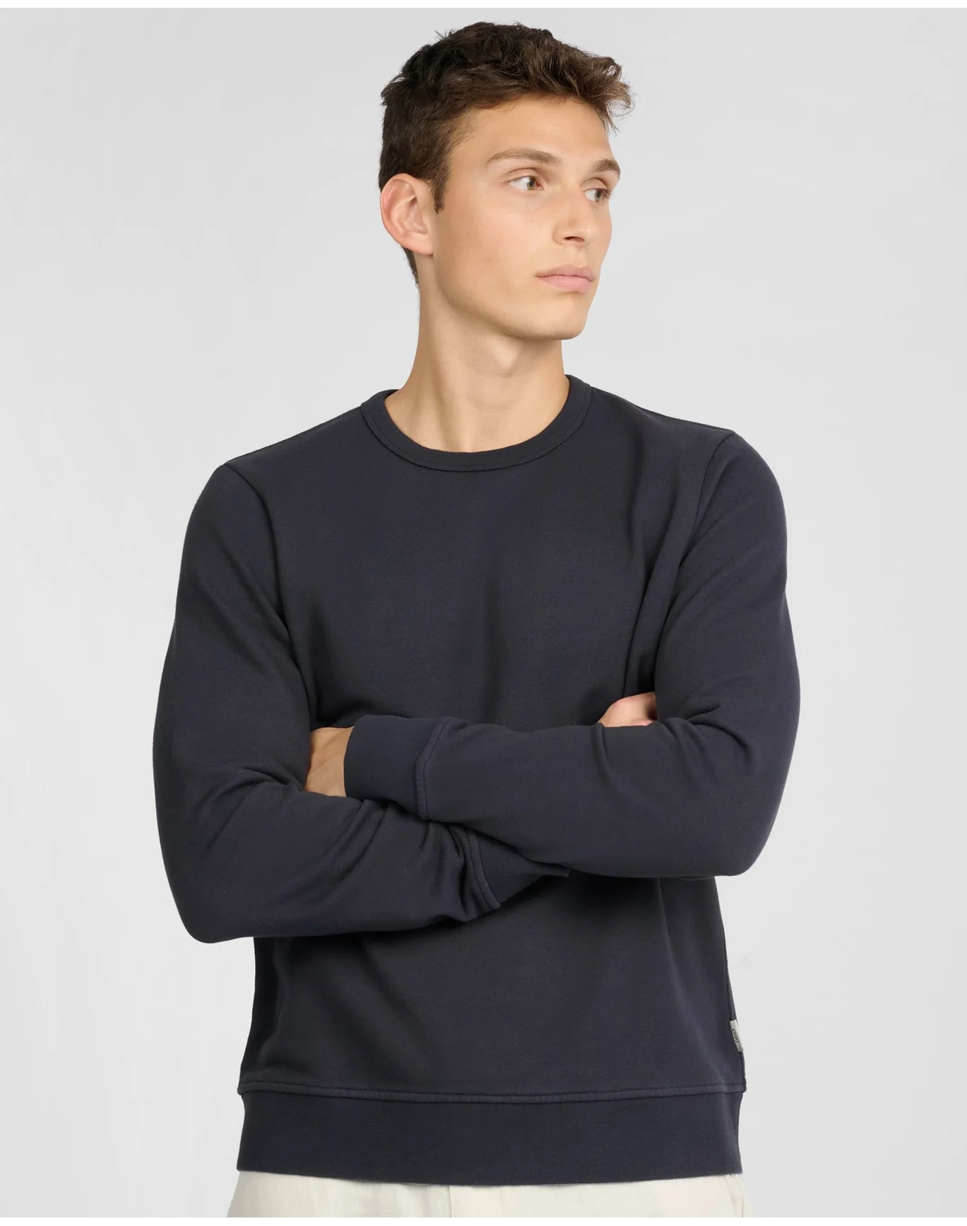 Men | Terry Crewneck Sweater | Midnight - Image 3