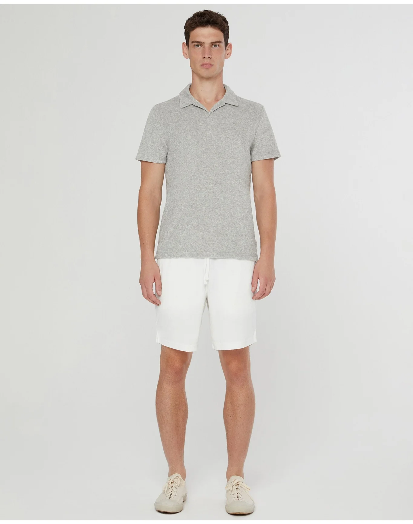 Men | Towel Terry Pull On Short | White - Image 2