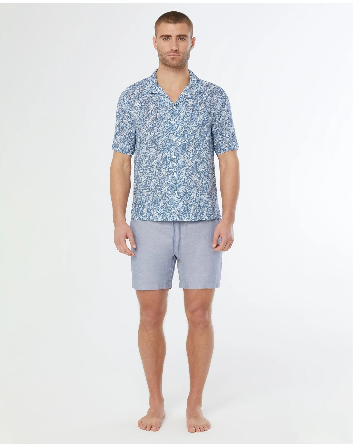Men | Viscose Vacation Shirt | Moonlight Blue - Image 3