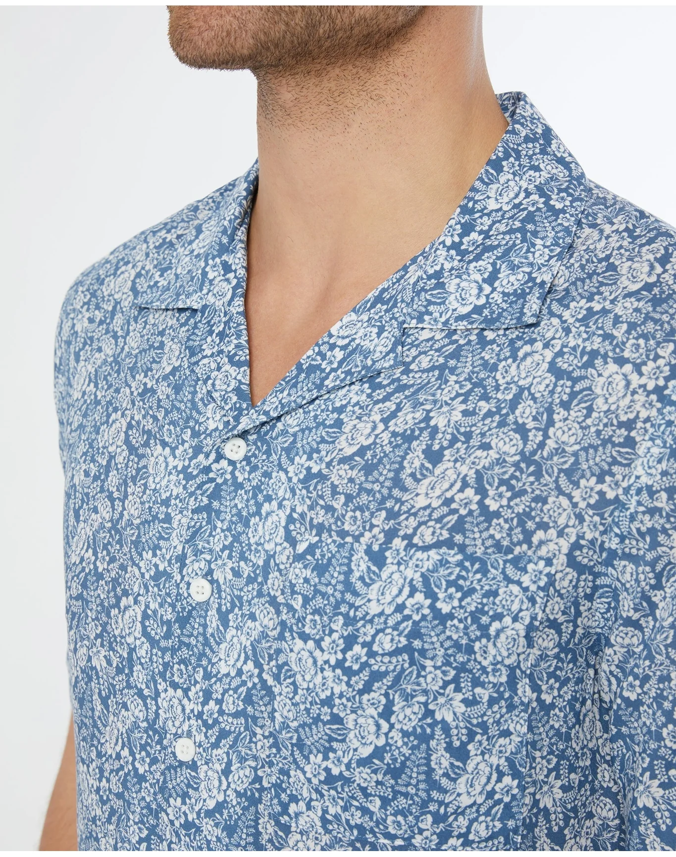 Men | Viscose Vacation Shirt | Moonlight Blue - Image 4
