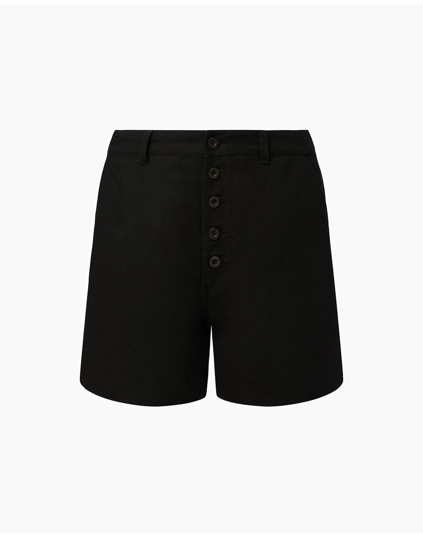 Women | Air Linen Boyfriend Short | Black - Image 2