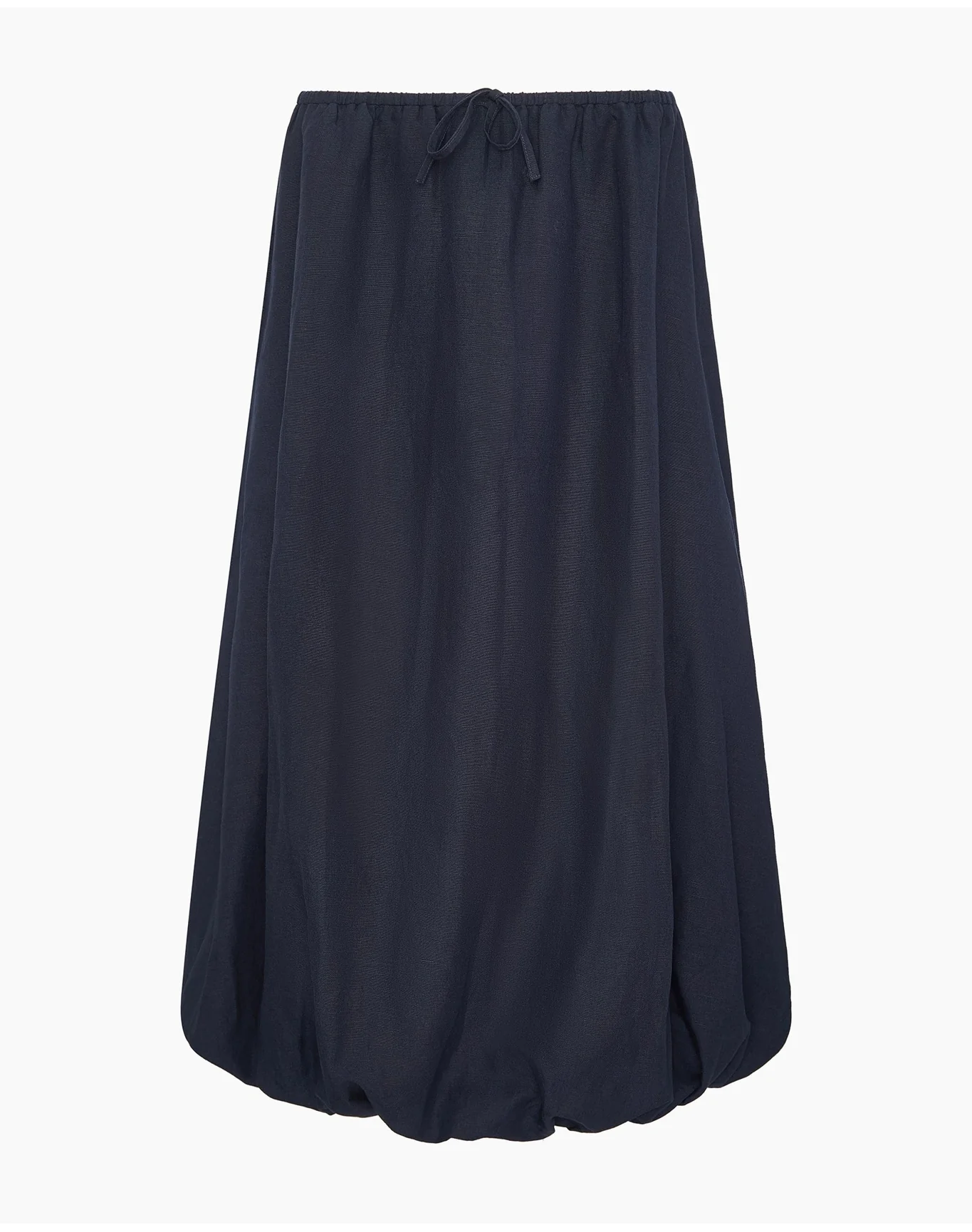 Women | Air Linen Bubble Maxi Skirt | Noir Navy - Image 2