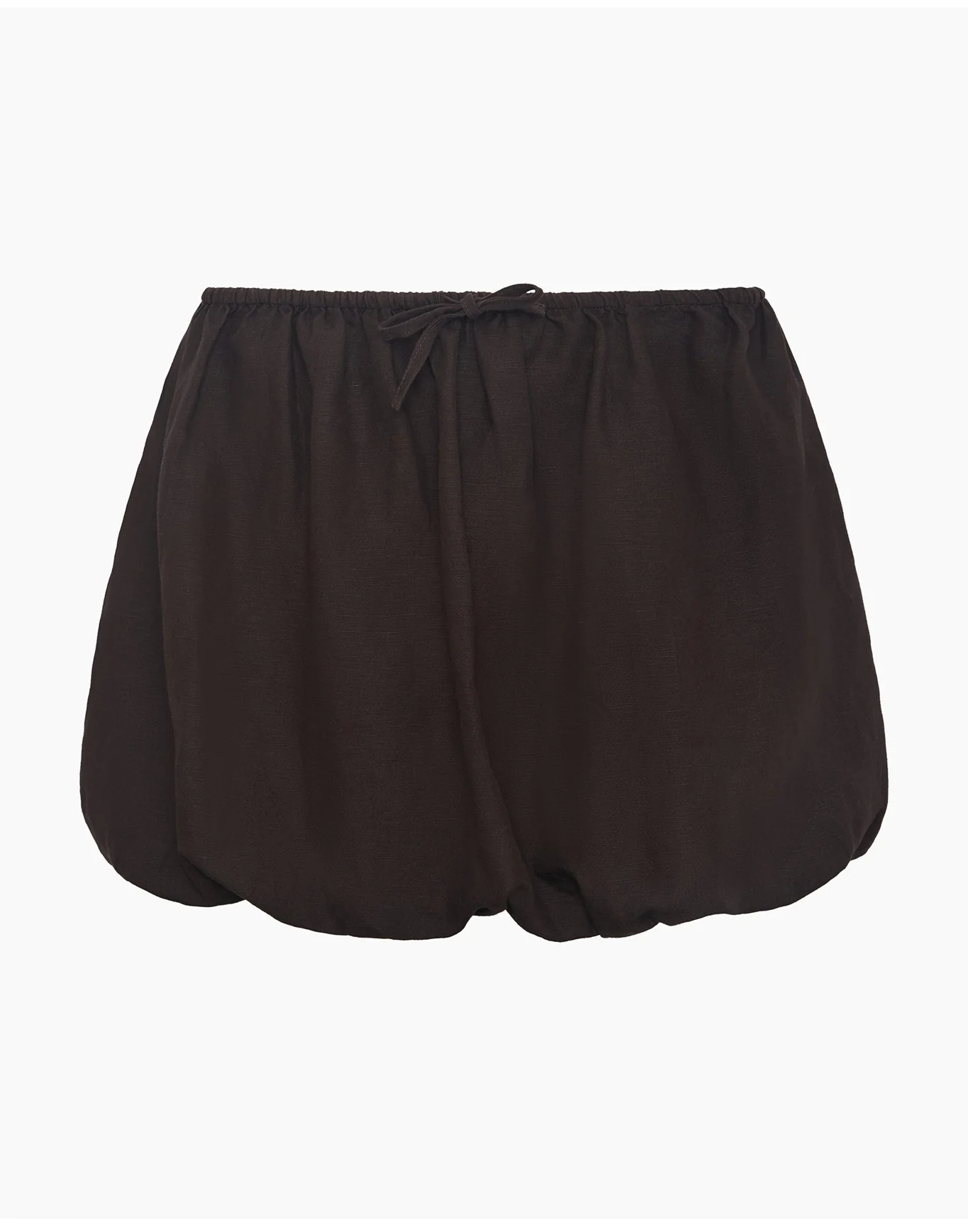 Women | Air Linen Bubble Mini Skirt | Espresso - Image 2