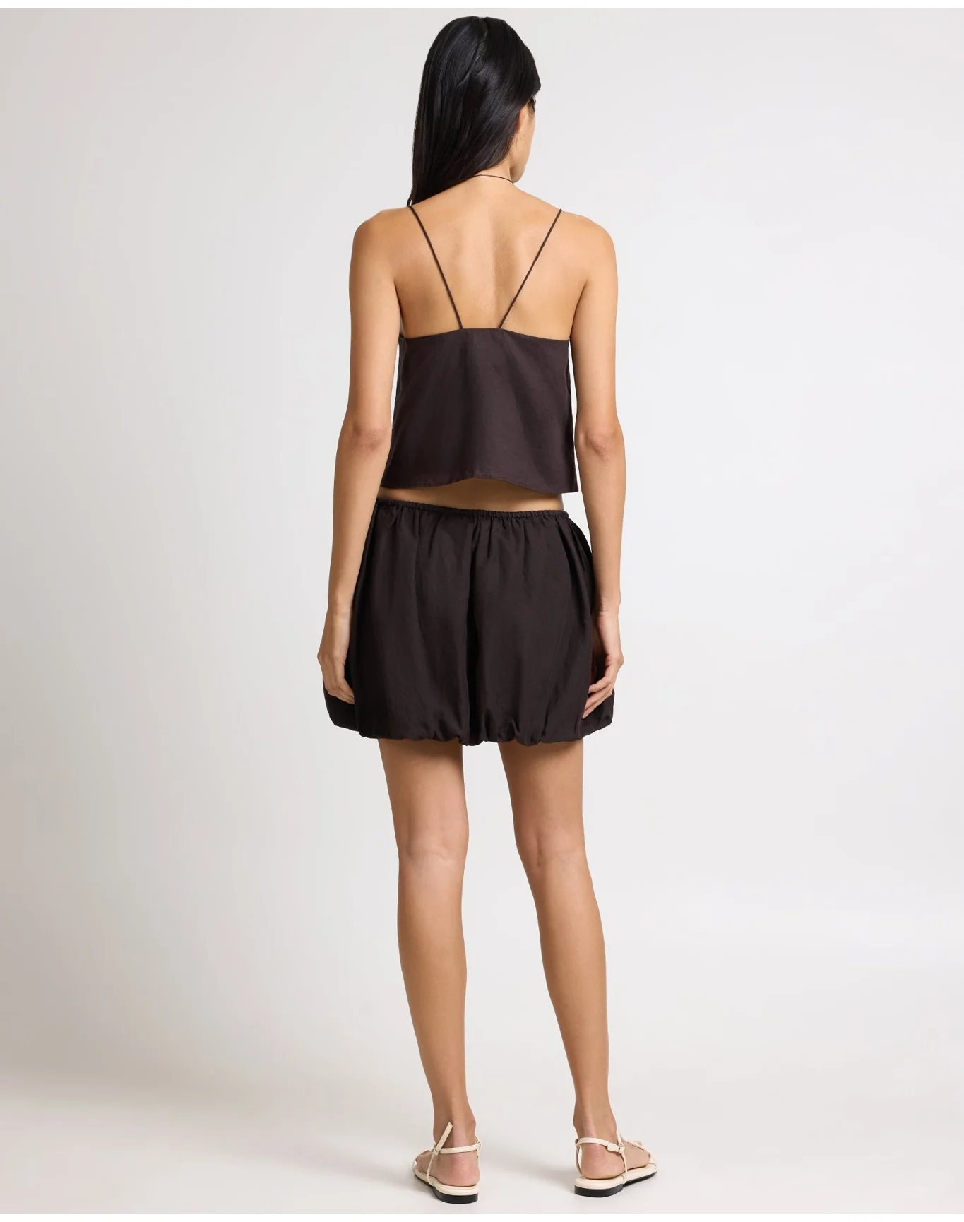 Women | Air Linen Cami Top | Espresso - Image 5