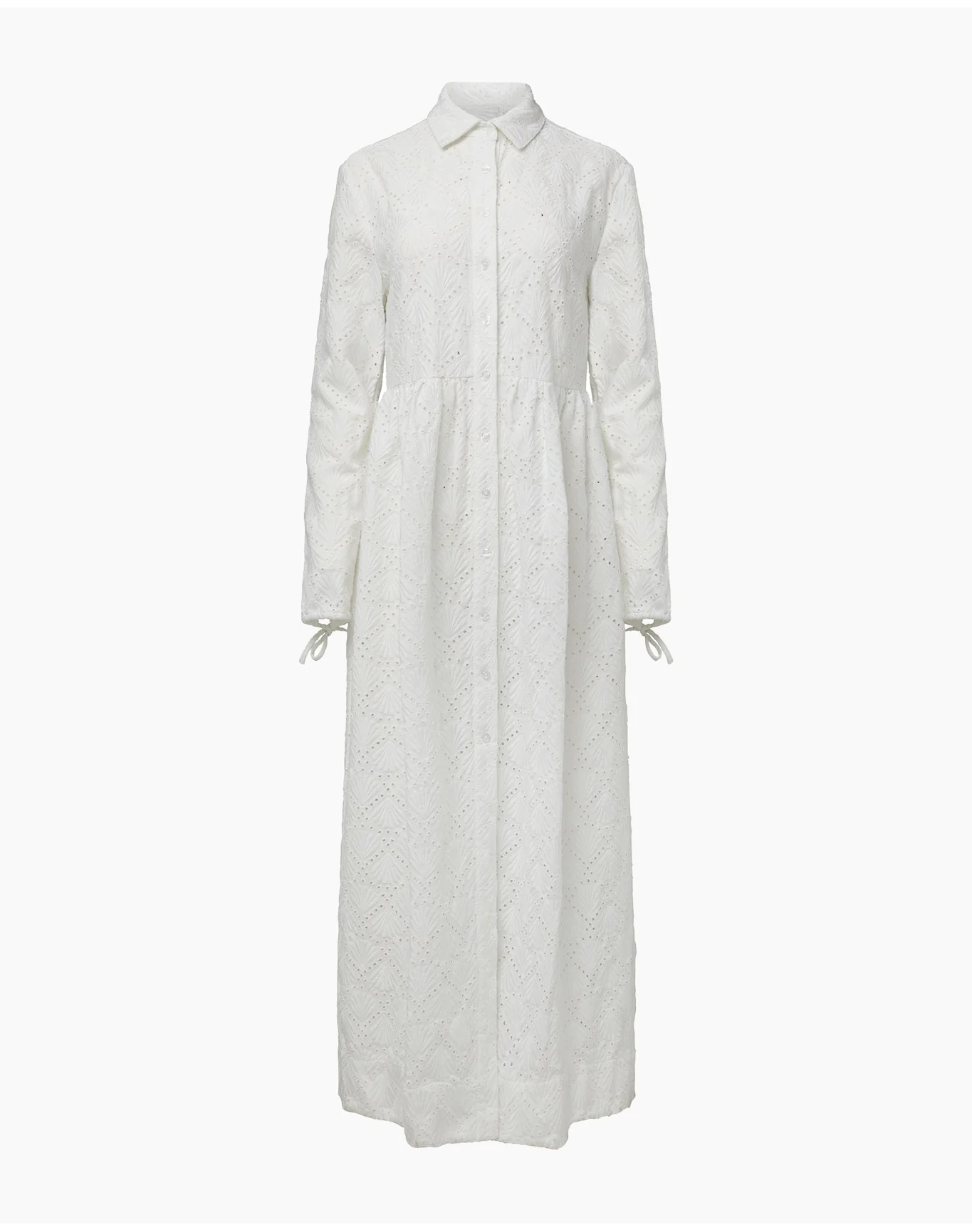 Women | Air Linen Maxi Shirtdress | White - Image 2