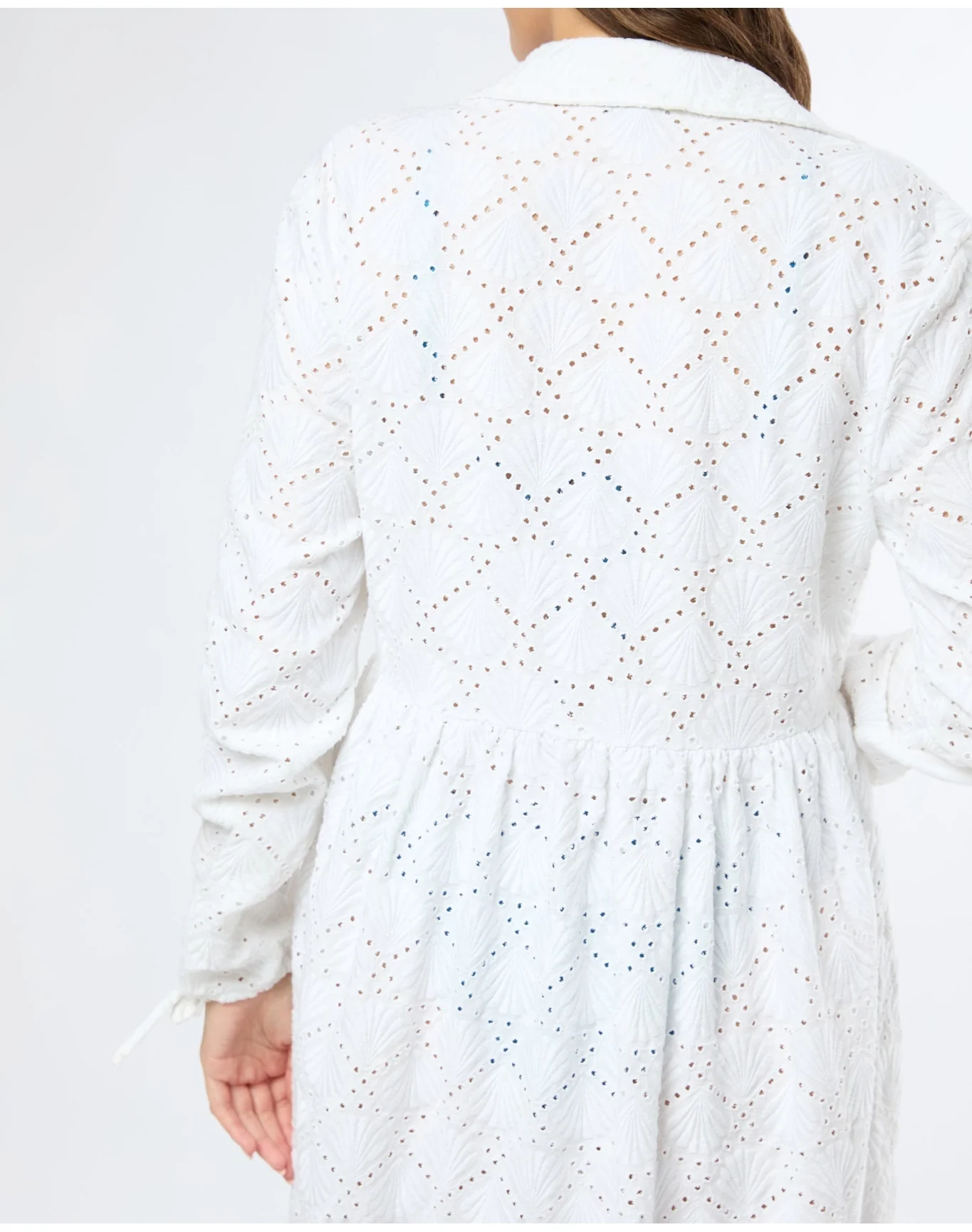 Women | Air Linen Maxi Shirtdress | White - Image 5
