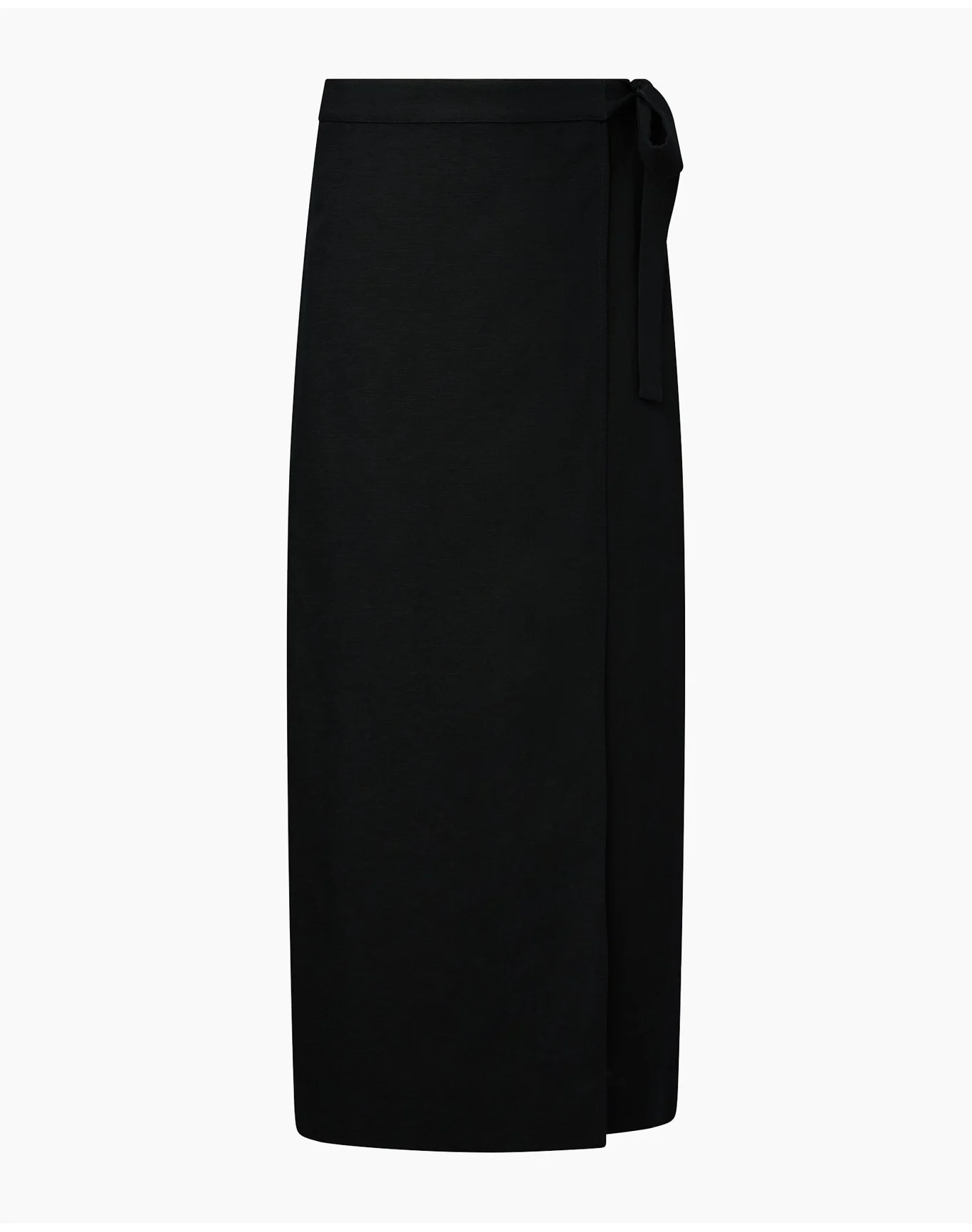 Women | Air Linen Maxi Wrap Skirt | Black - Image 2