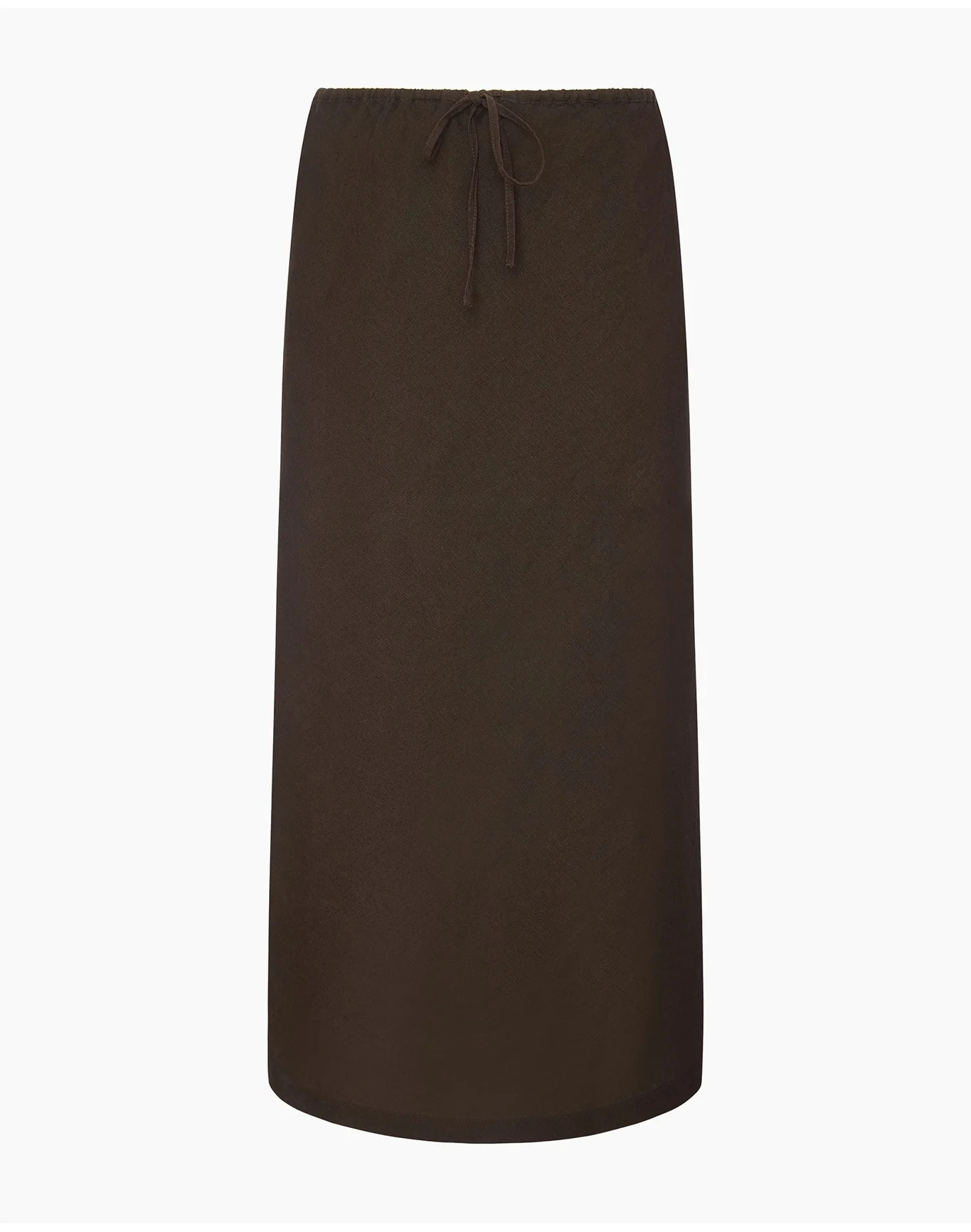 Women | Air Linen Midi Skirt | Espresso - Image 2