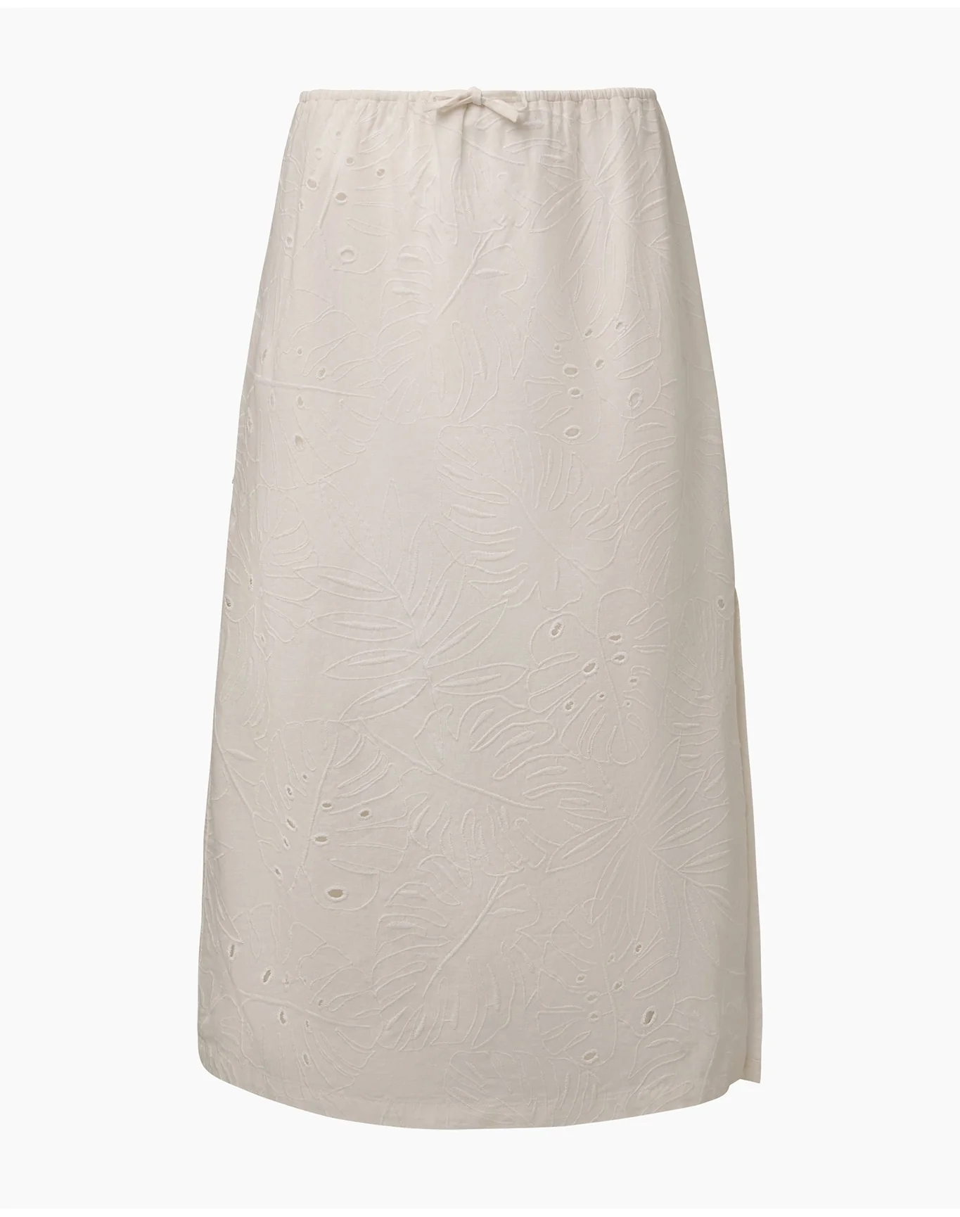 Women | Air Linen Midi Skirt | White - Image 2