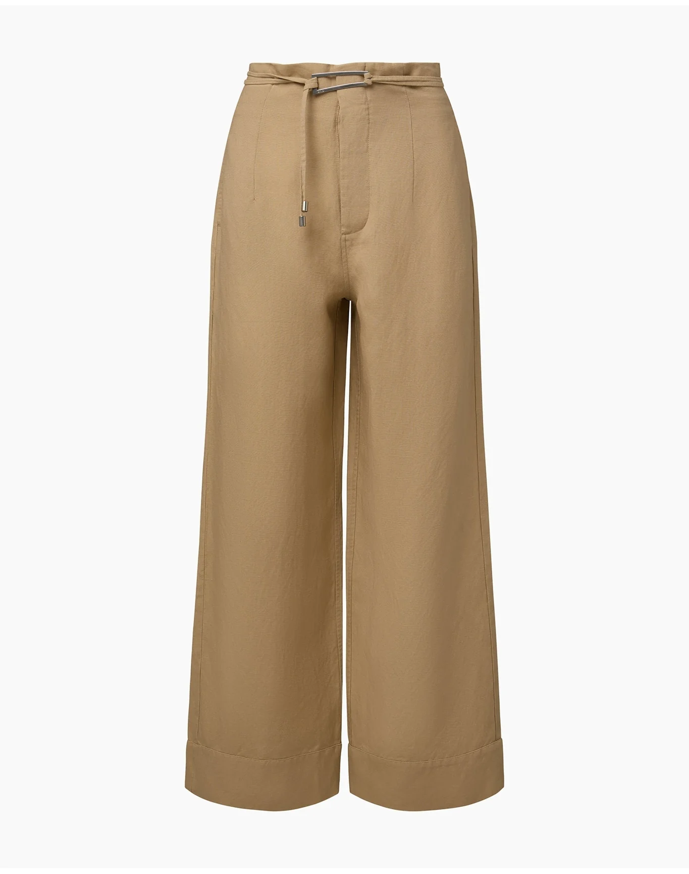 Women | Air Linen Paperbag Trouser | Jute VTAG V2 - Image 2