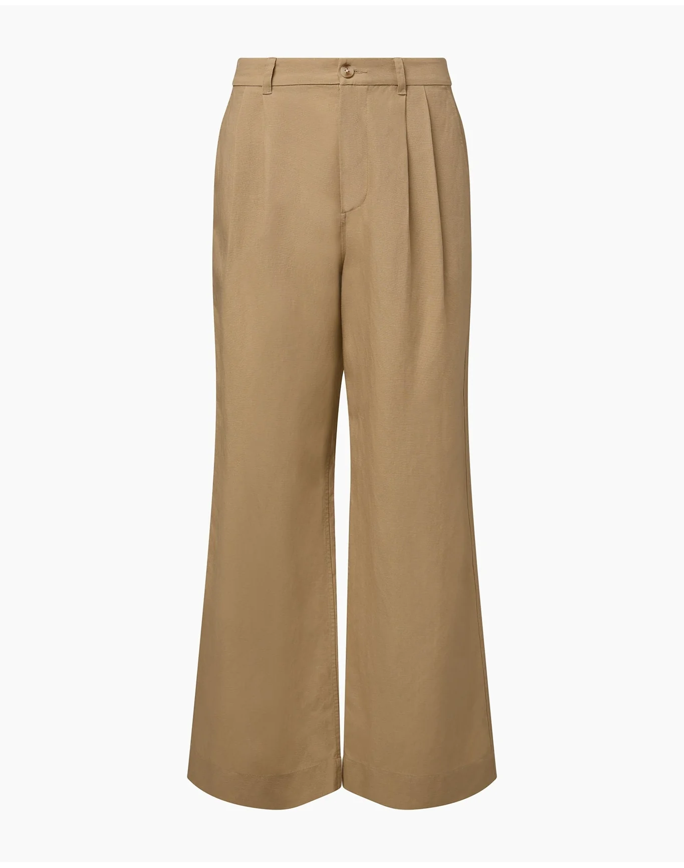 Women | Air Linen Pleated Trouser | Jute - Image 2