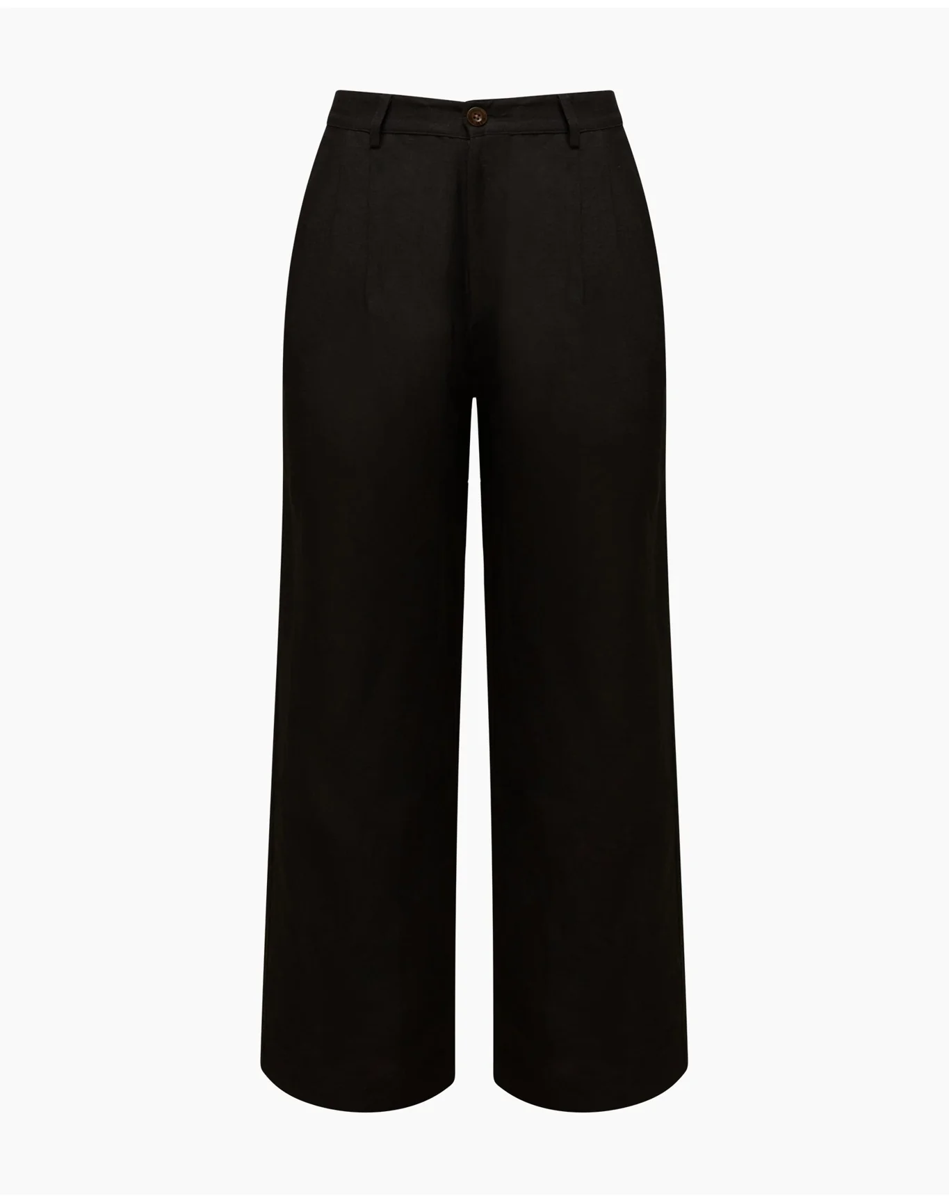 Women | Air Linen Pleated Trousers | Black - Image 2