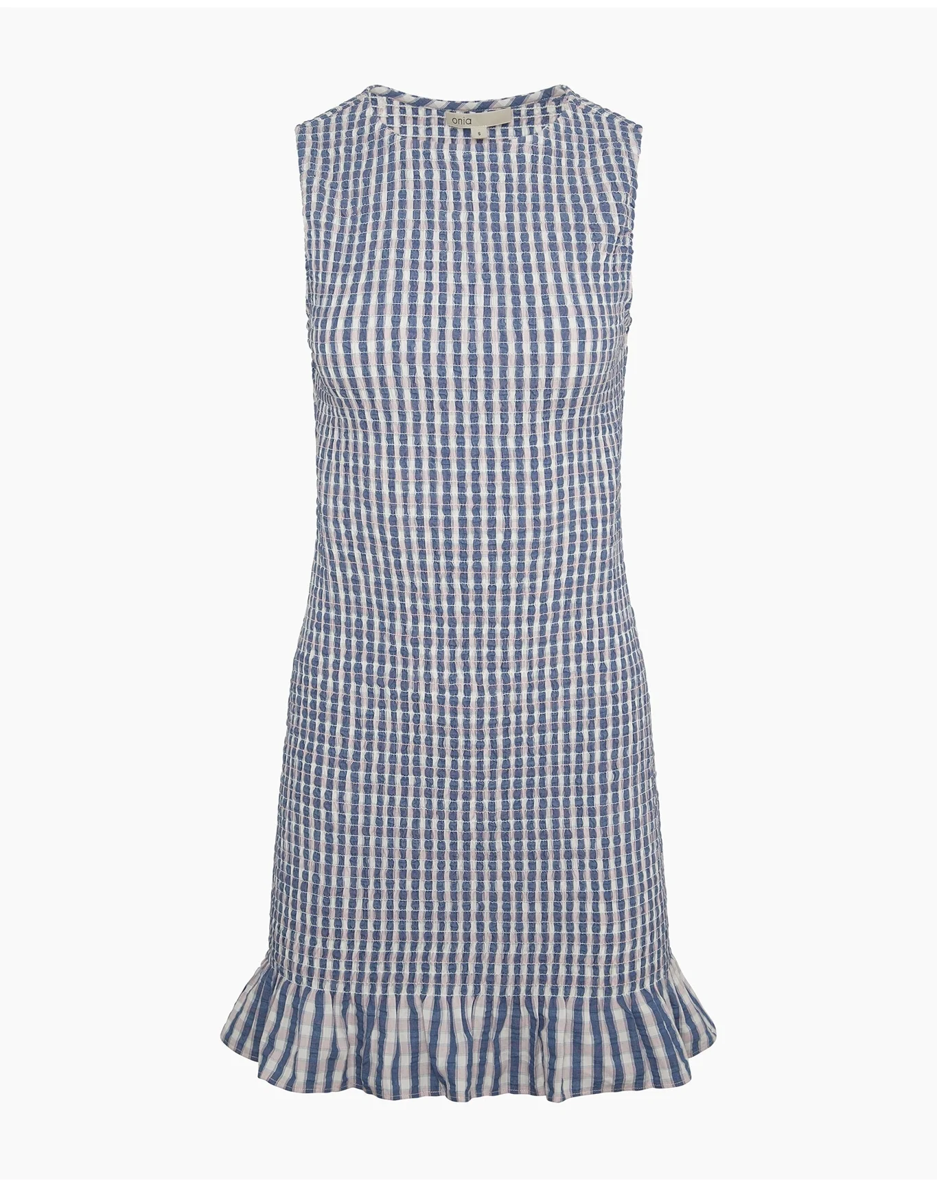 Women | Air Linen Smocked Boatneck Dress | Multi - Image 2