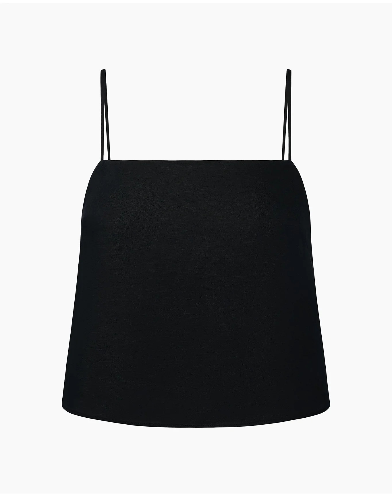 Women | Air Linen Square Neck Tank Top | Black VTAG V2 - Image 2