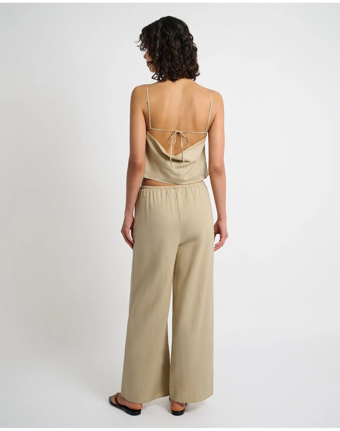 Women | Air Linen Square Neck Tank Top | Jute - Image 5