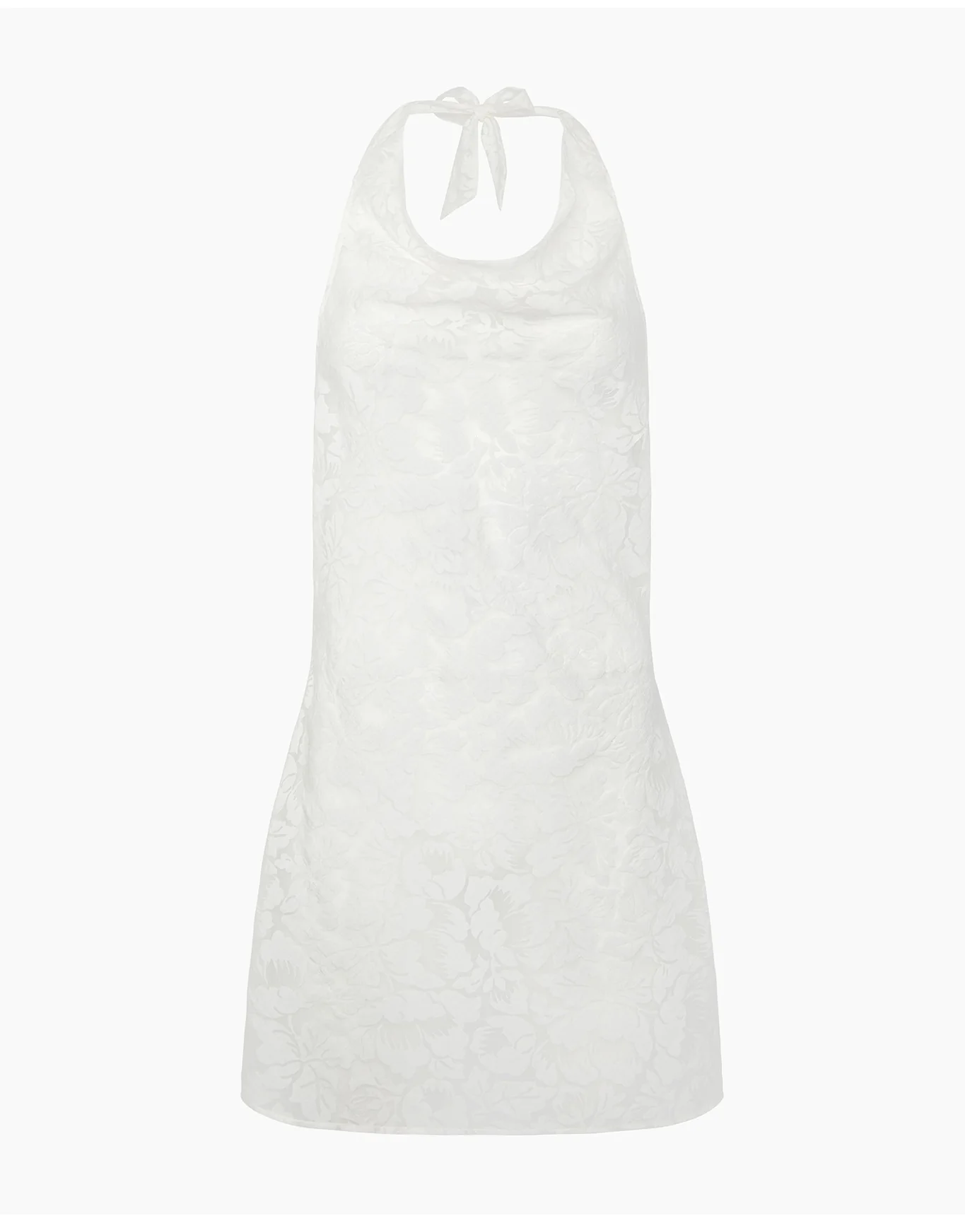 Women | Burnout Cowl Mini Dress | White - Image 2