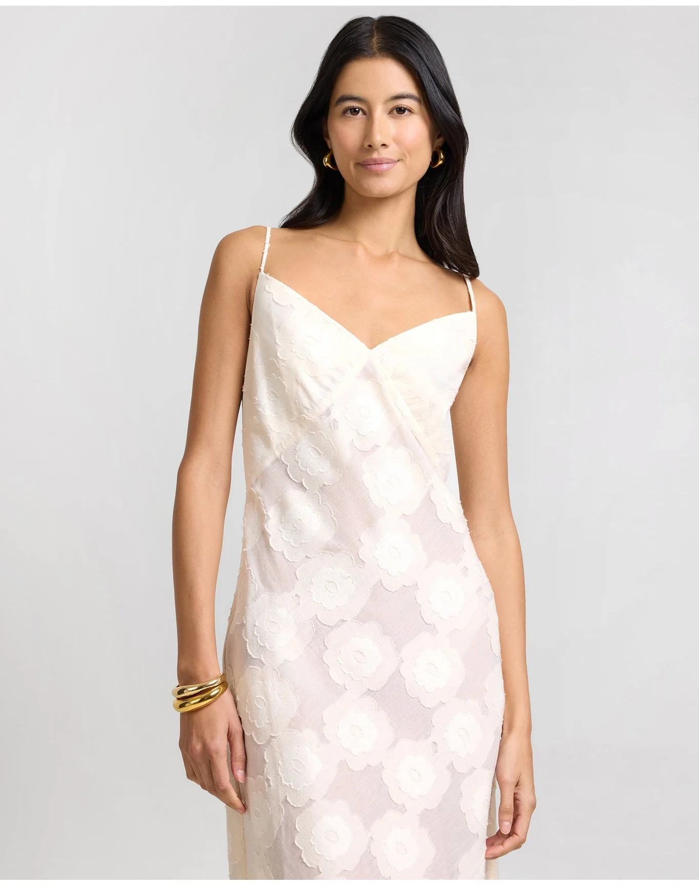 Women | Burnout Slip Dress | Cream - Image 3