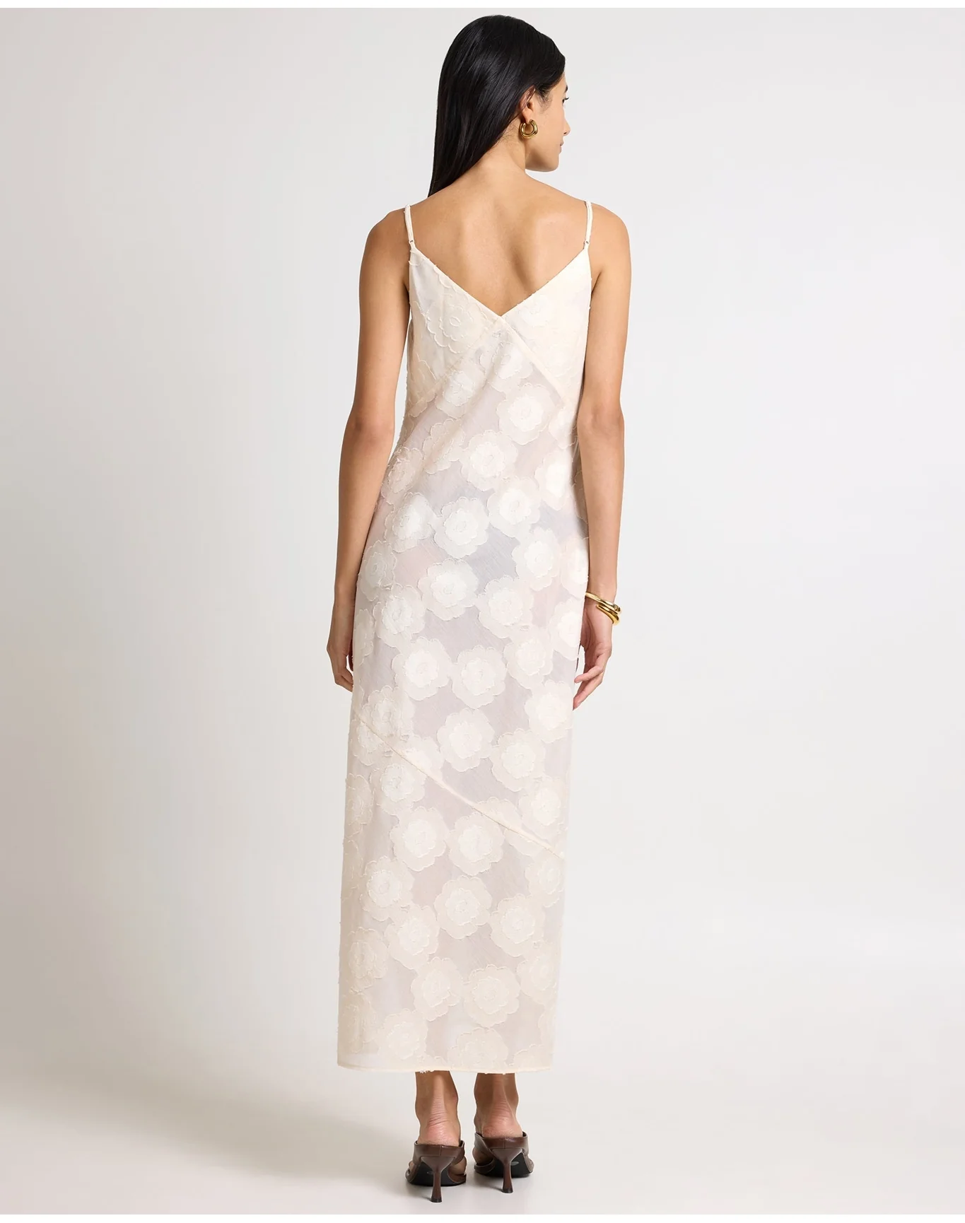 Women | Burnout Slip Dress | Cream - Image 5