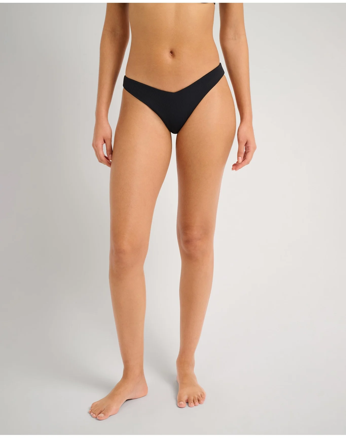Women | Chiara Bikini Bottom | Ribbed Black