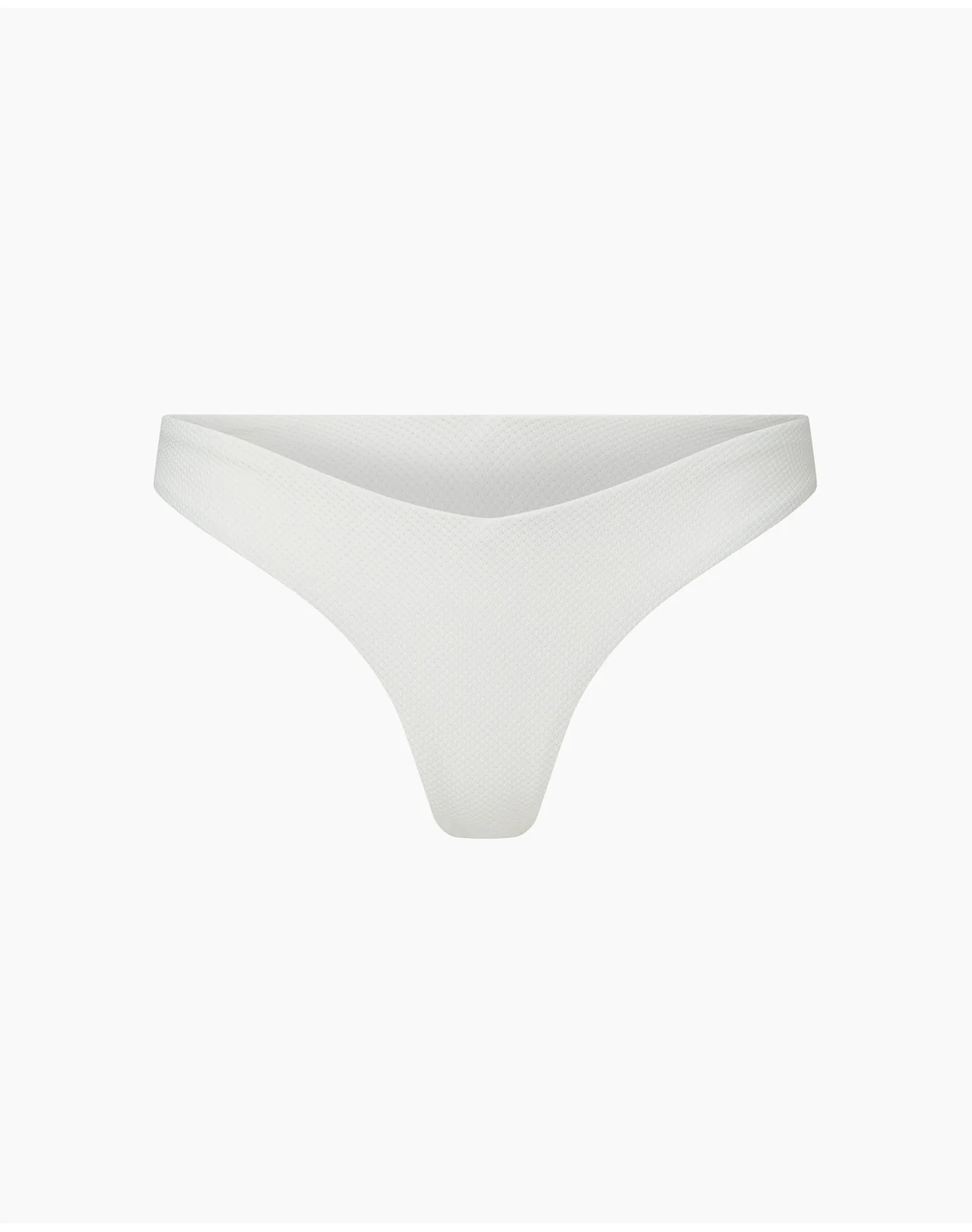 Women | Chiara Bikini Bottom | Ribbed White - Image 2