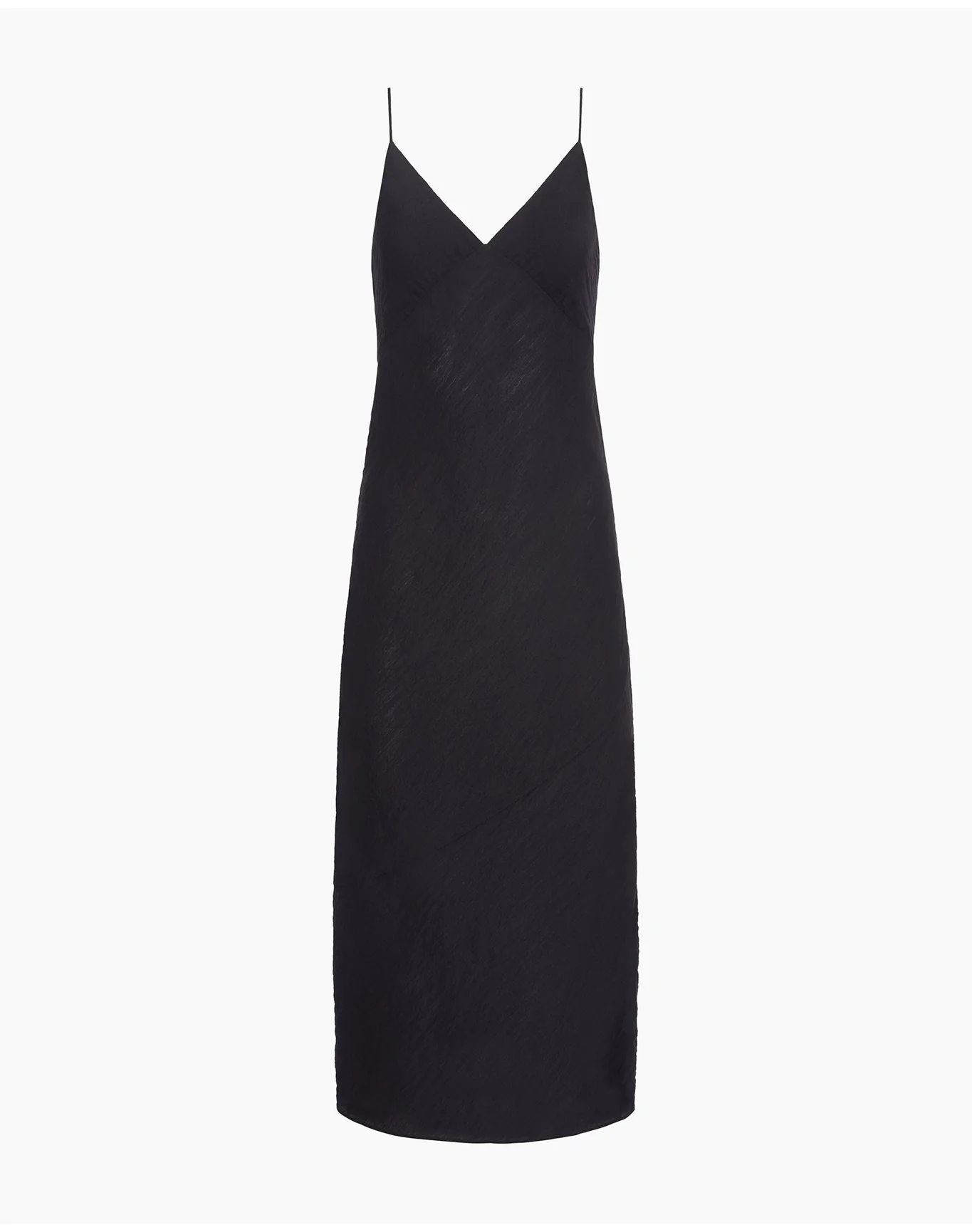Women | Crinkle Slip Dress | Black - Image 2