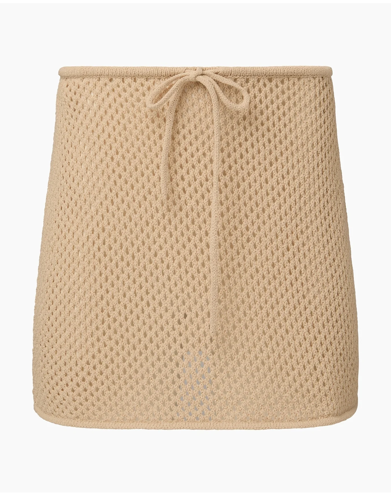 Women | Crochet Knit Mini Skirt | Sandshell - Image 2