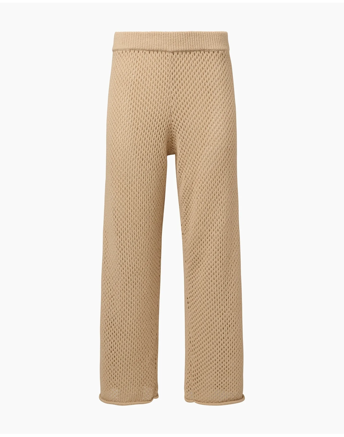 Women | Crochet Knit Wide Leg Pant | Sandshell (V2) - Image 2