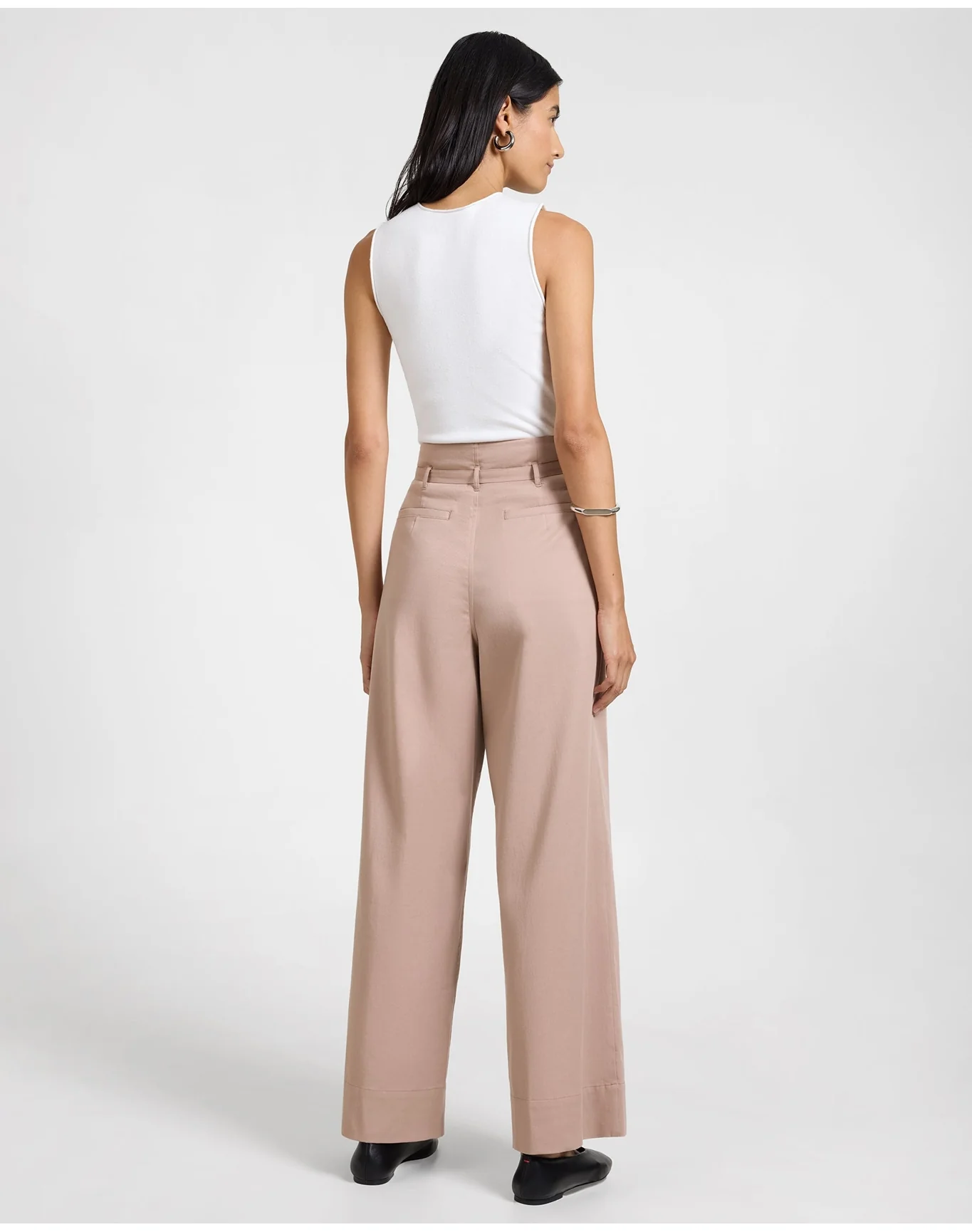 Women | Fitted Micro Rib Tank | White - Image 5