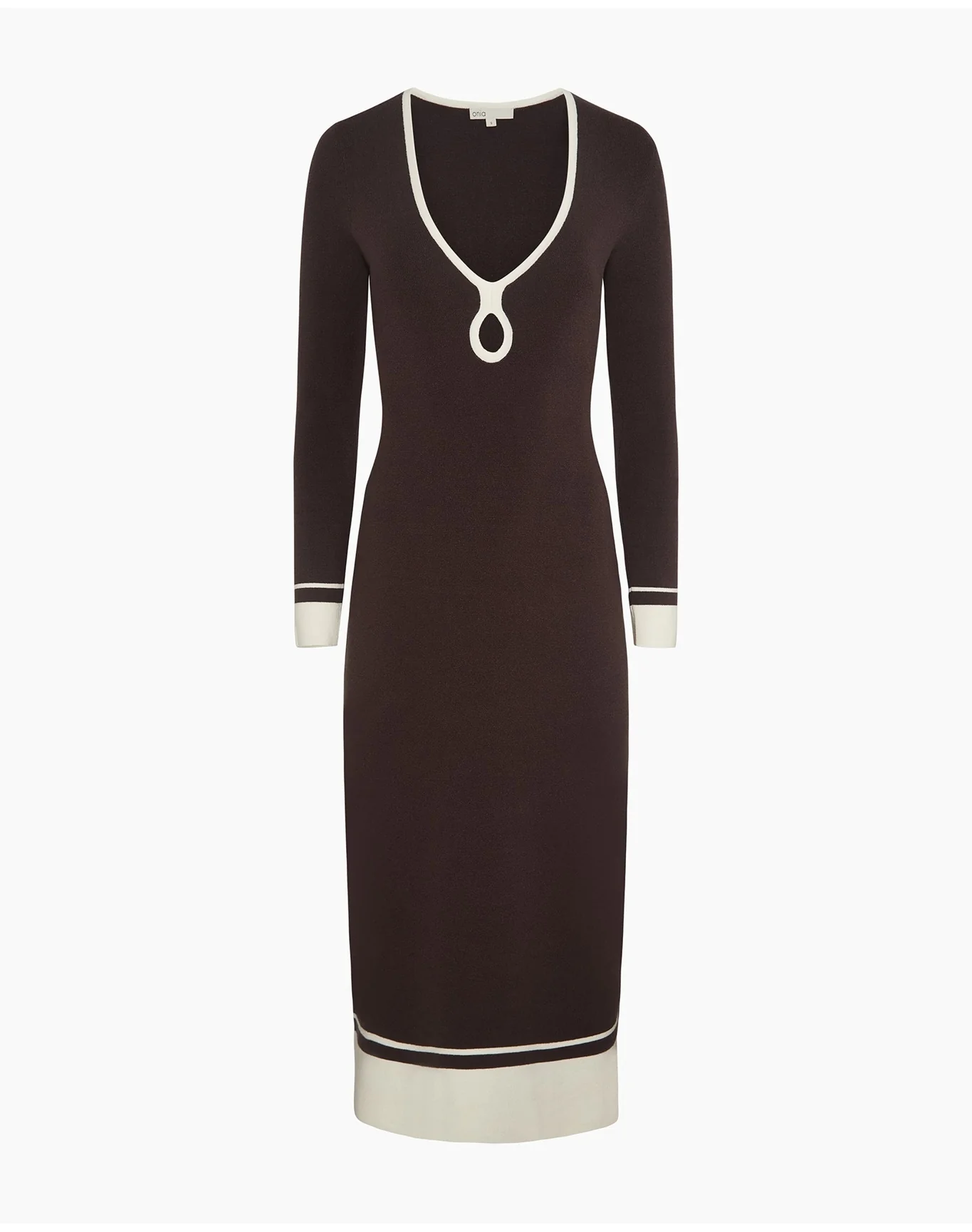 Women | Linen Tencel Maxi Dress | Espresso Egret - Image 3