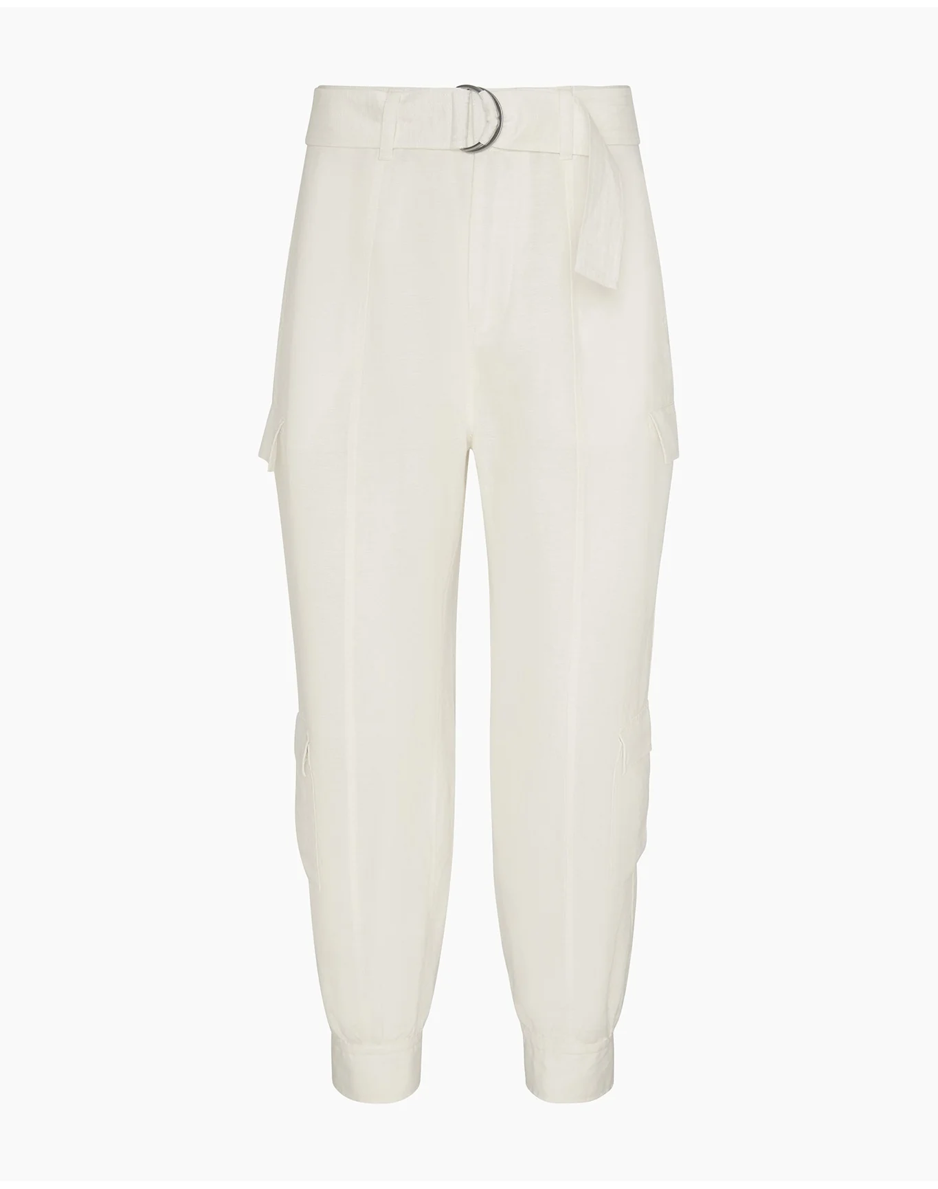 Women | Linen Utility Pant | White - Image 3