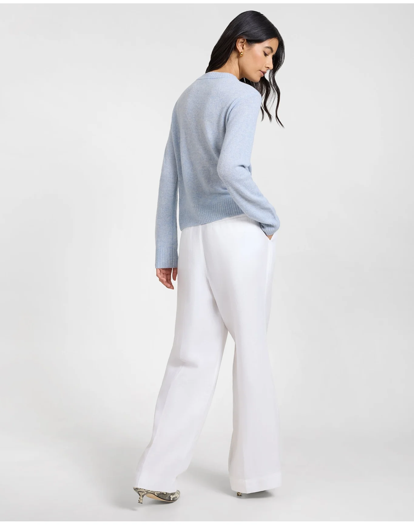 Women | Lyocell Pleated Trouser | Stone - Image 3