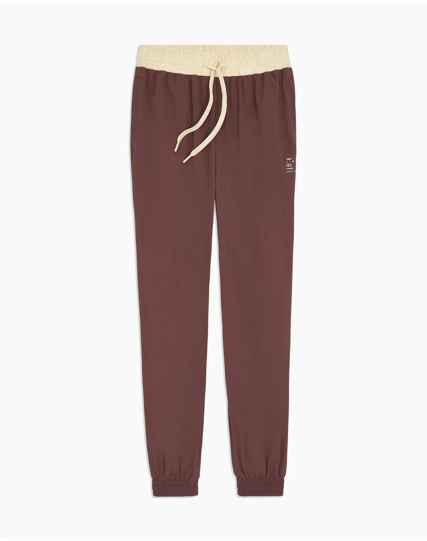 Women | Mixed Material Crinkle Nylon Jogger | Sage French Vanilla - Image 3