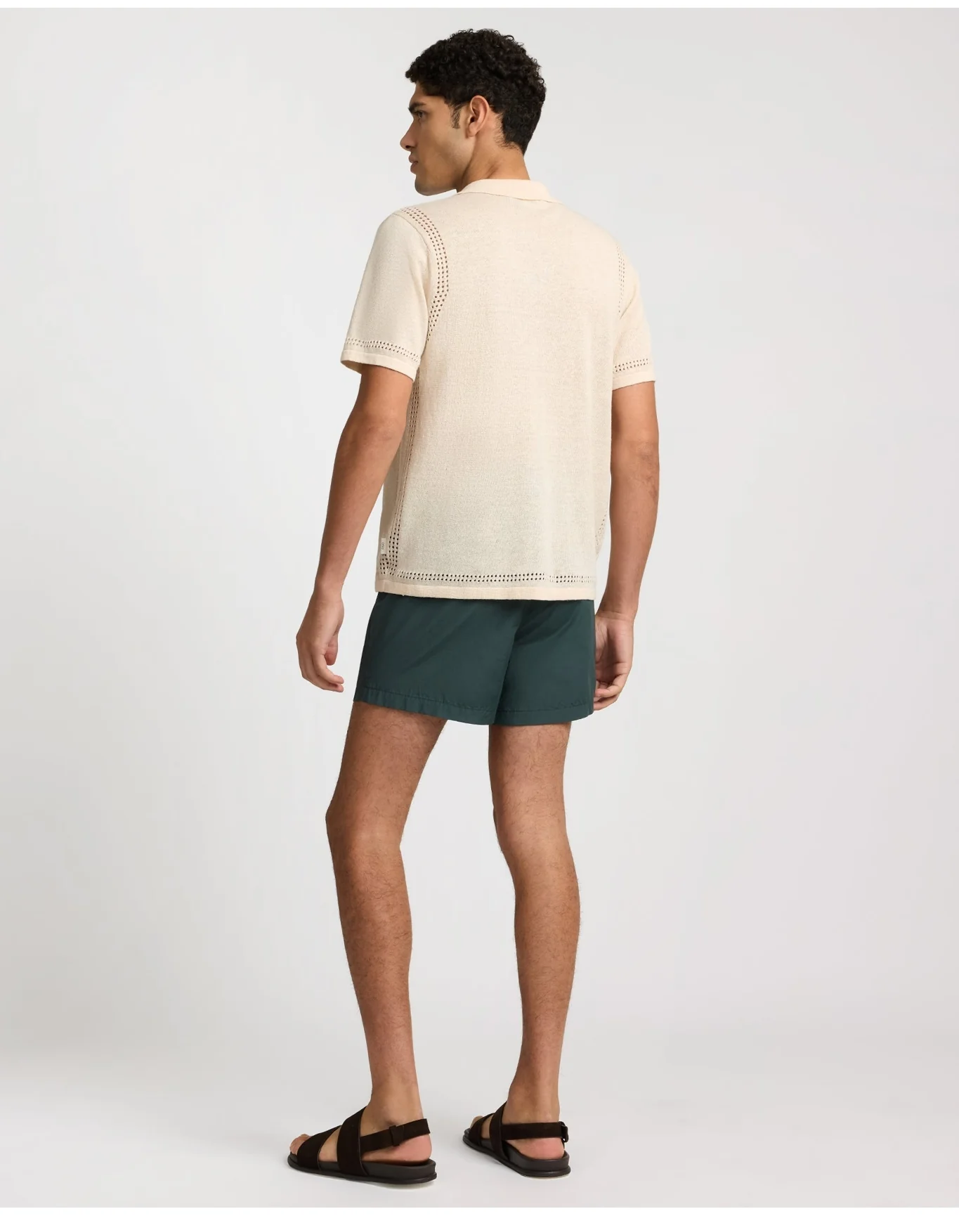 Men | Calder Side Elastic 4" Swim Trunk | Soft Olive - Image 5