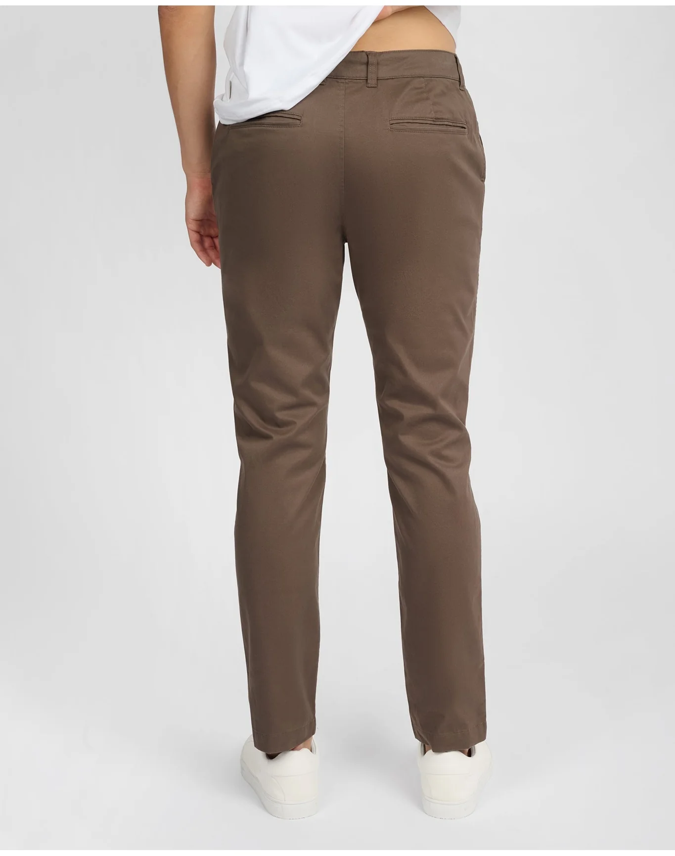 Men | Flat Front Stretch Chino Pant | Chestnut - Image 5