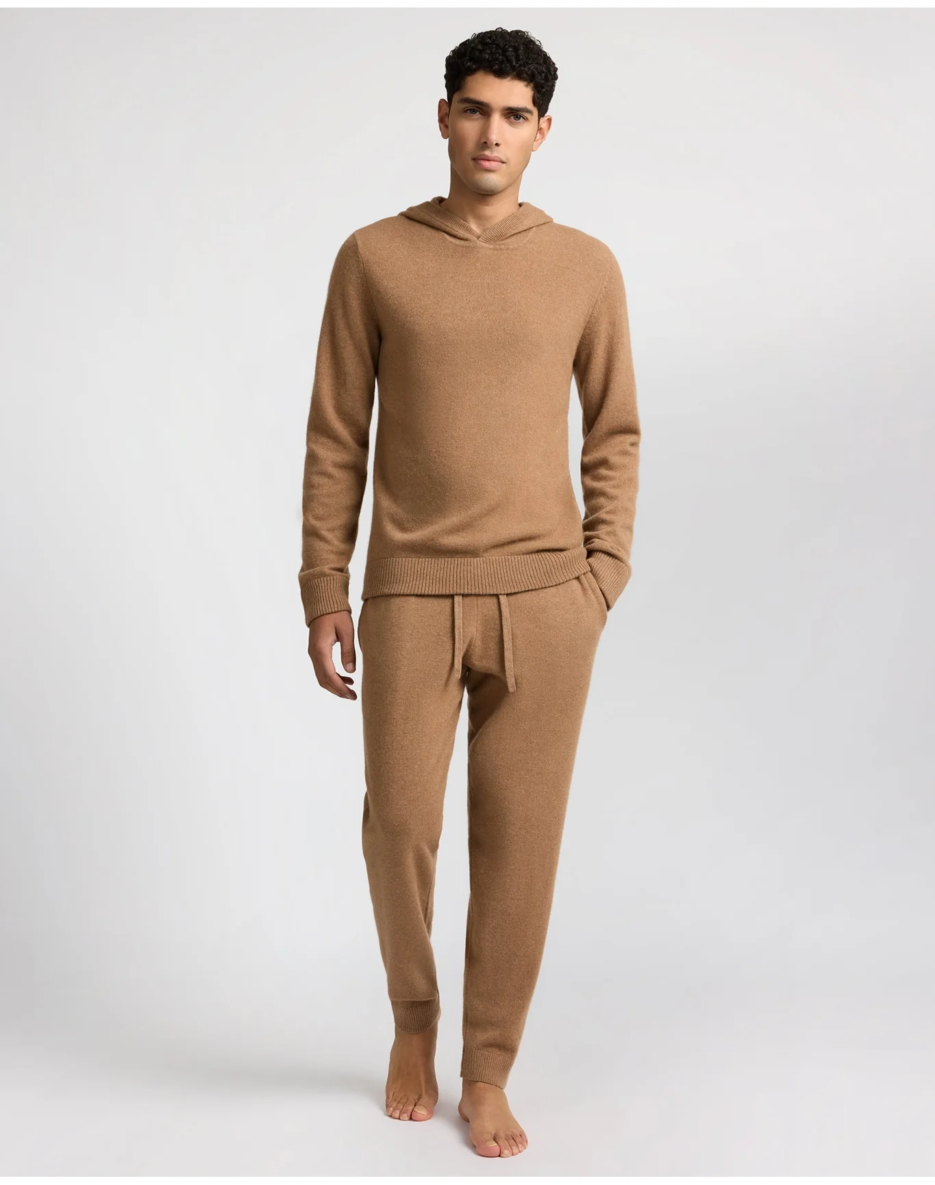 Men | Knit Jogger | Camel - Image 6