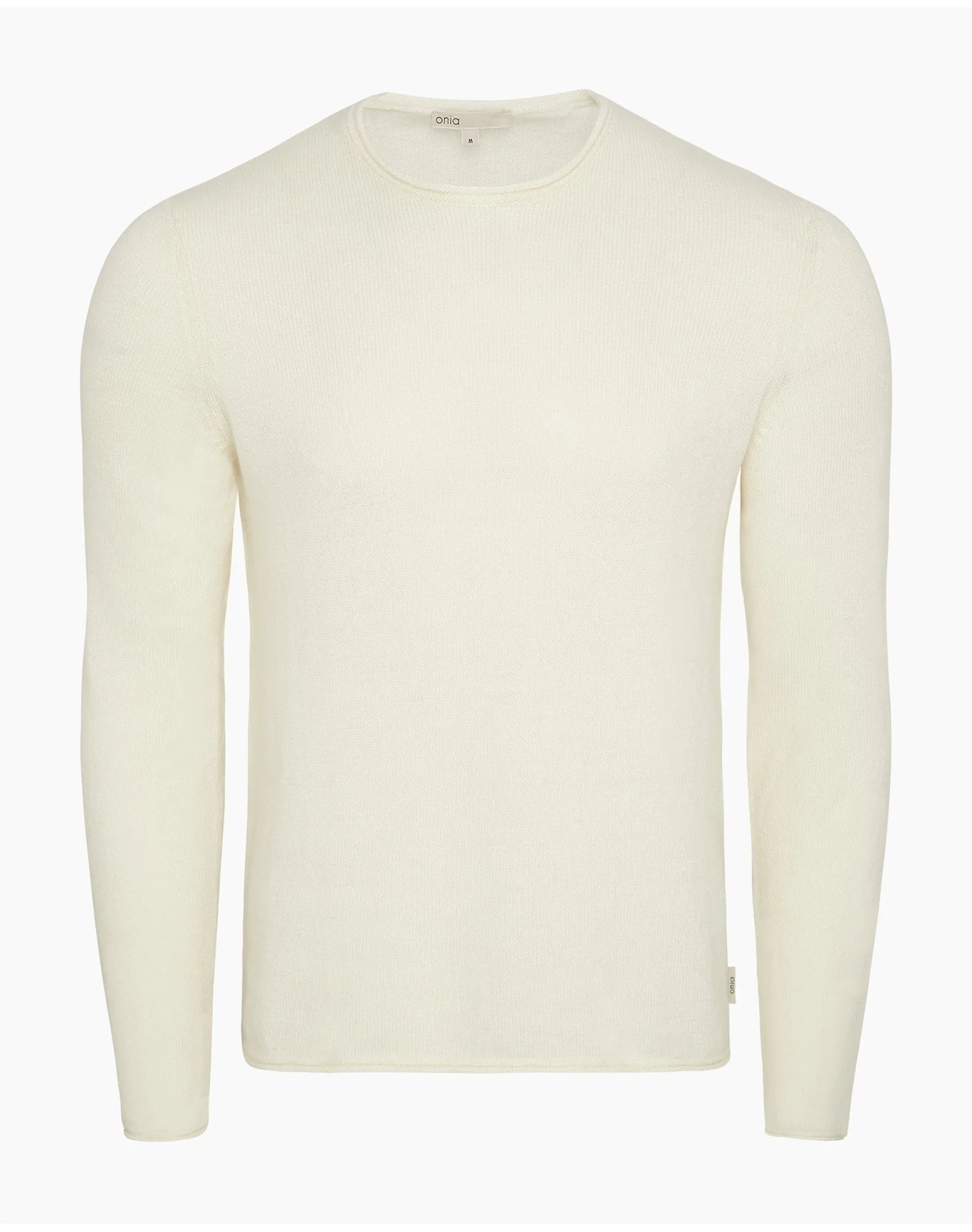 Men | Linen Cashmere Rollneck Sweater | White