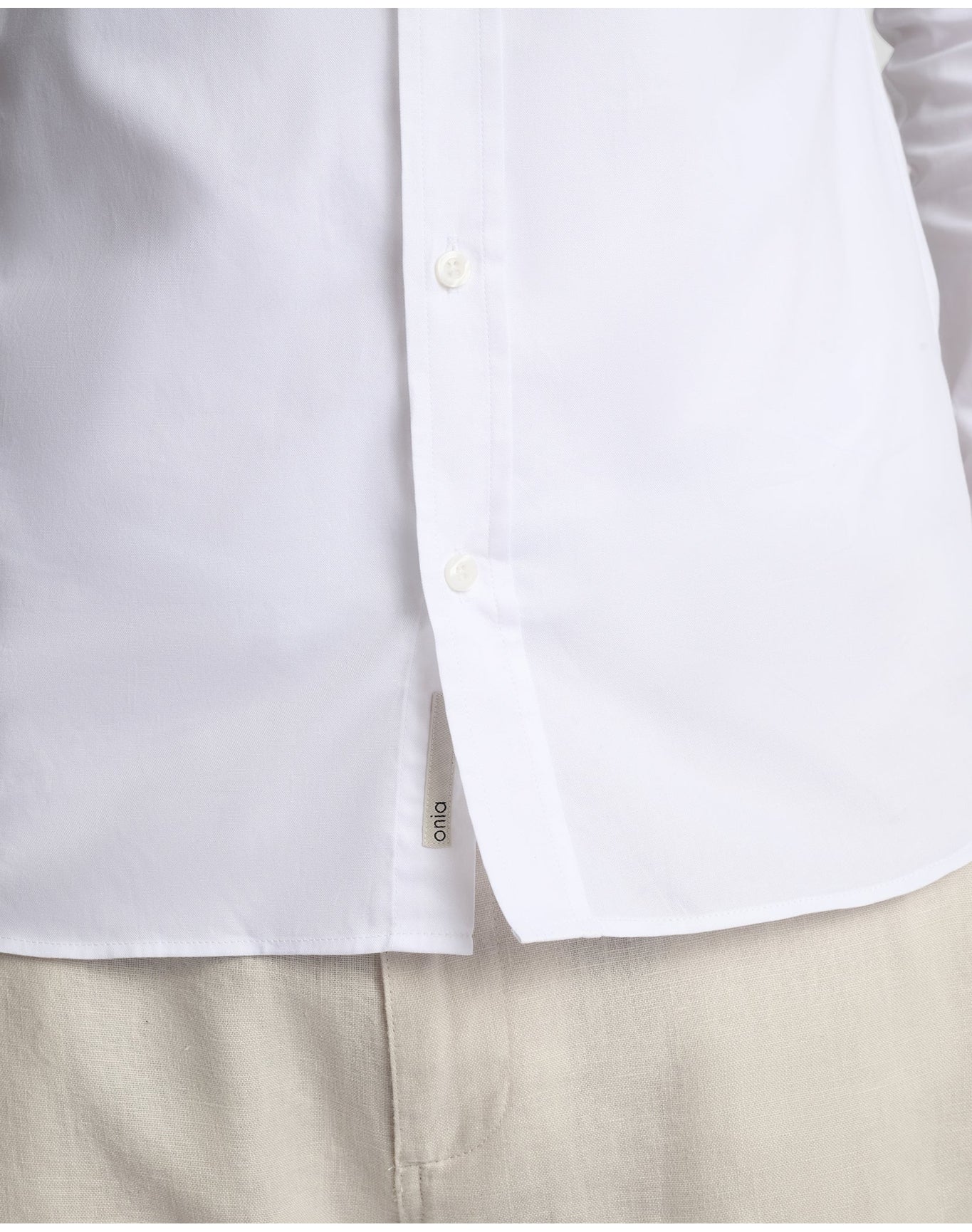 Men | Oxford Long Sleeve Button Down Shirt | White - Image 3