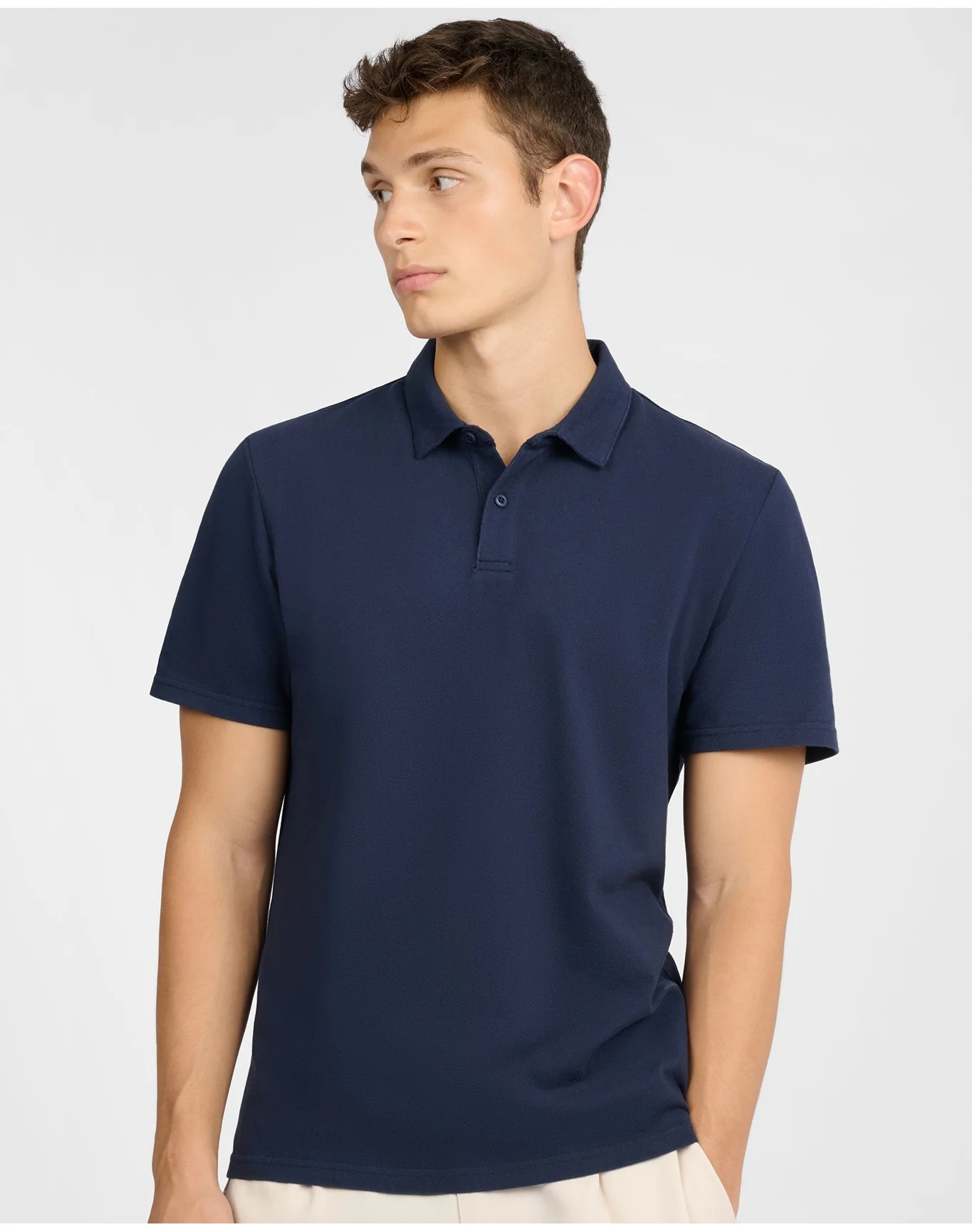 Men | Short Sleeve Pique Polo | Midnight - Image 2